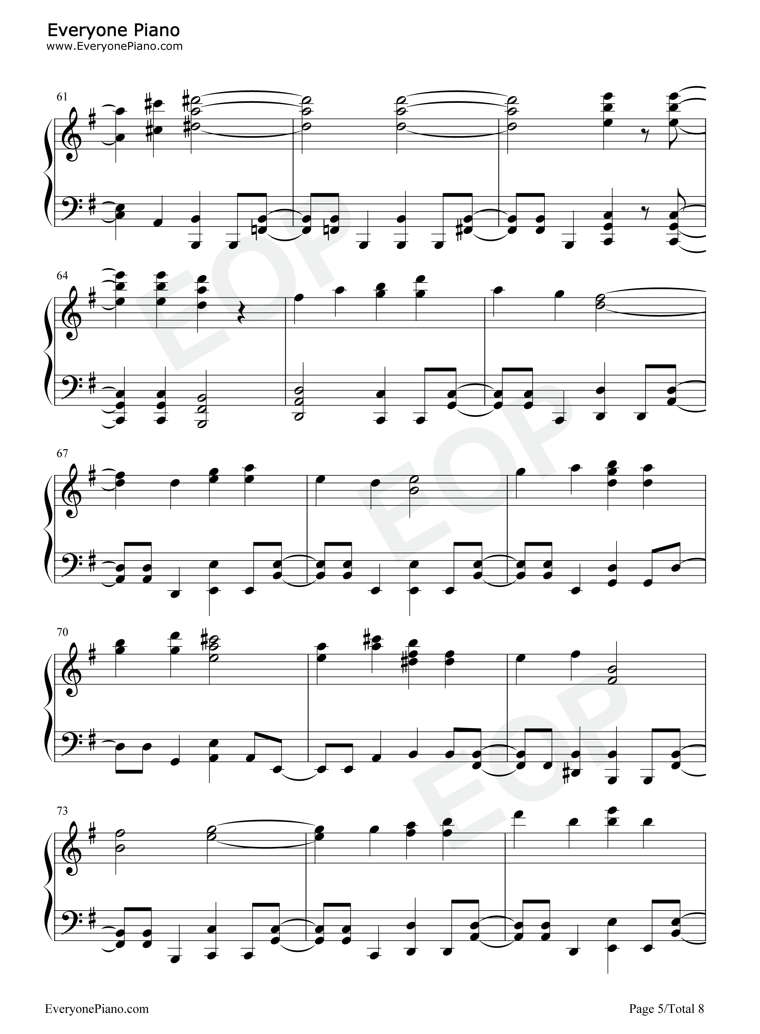 东方心绮楼标题画面曲钢琴谱_ZUN