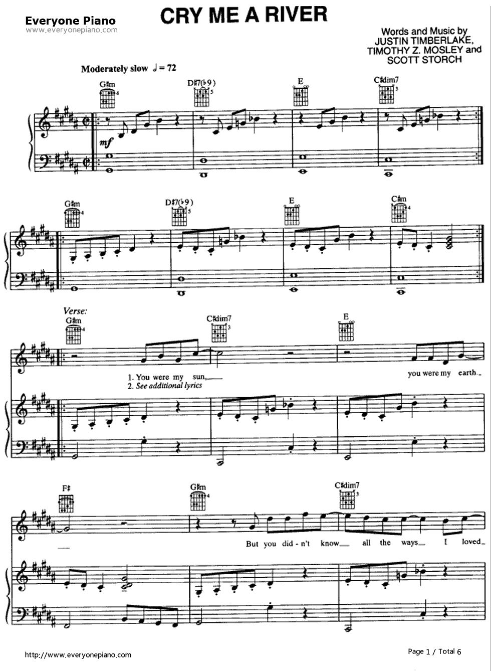 Cry_Me_a_River钢琴谱_Justin_Timberlake