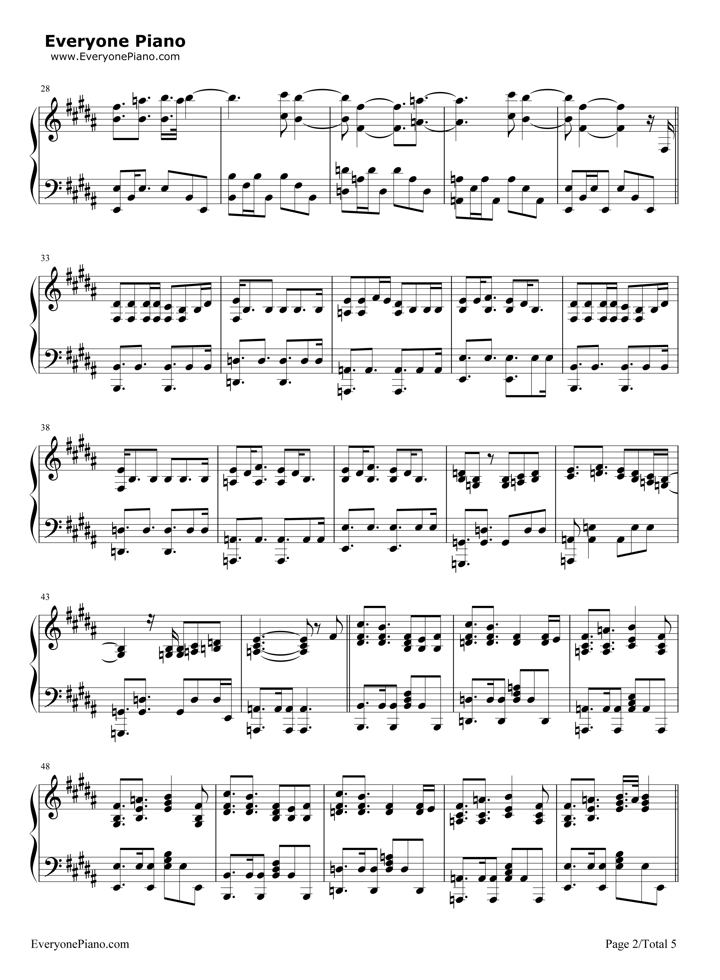 Let_Me_Go钢琴谱_Avril_Lavigne