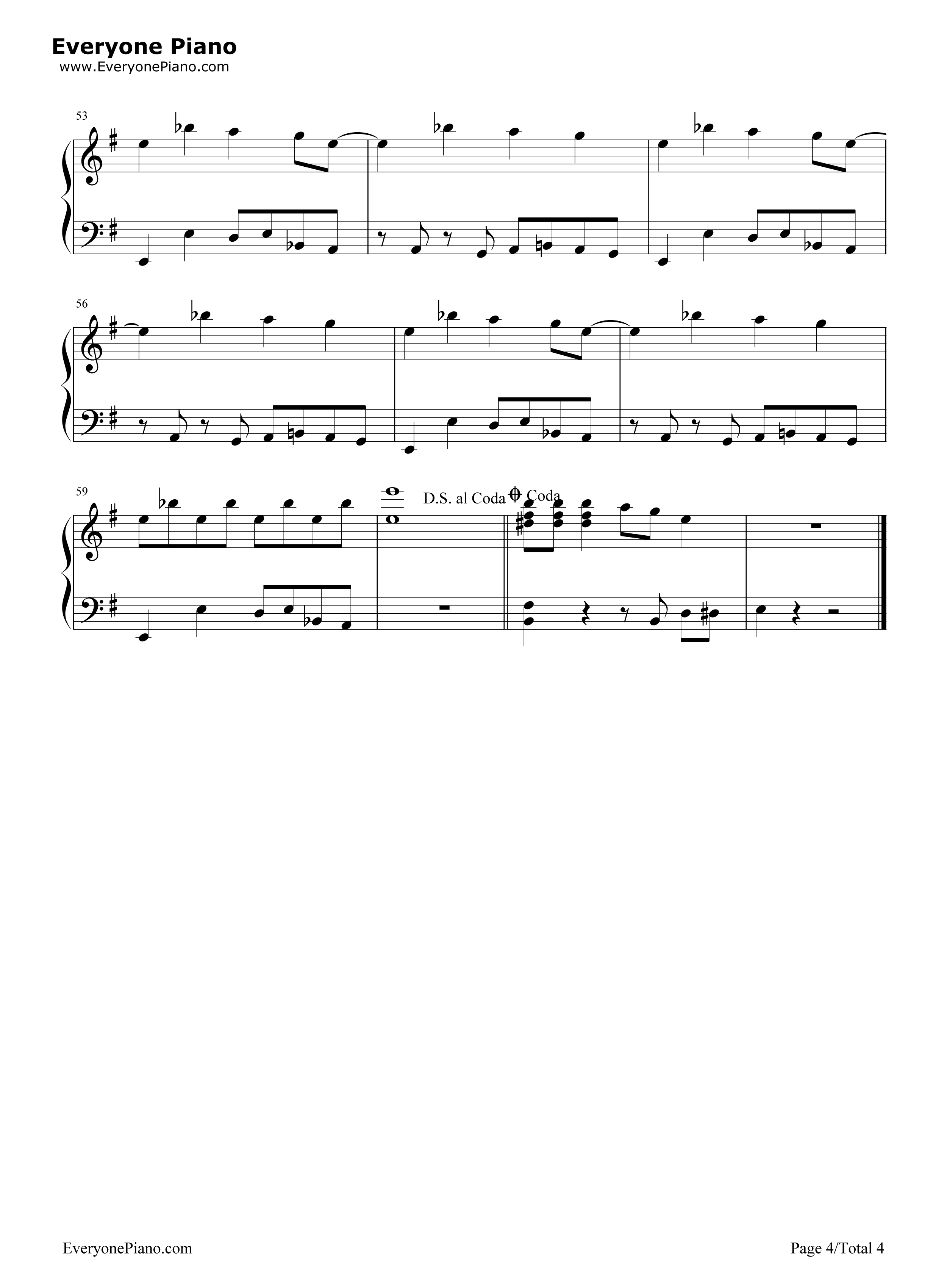 Runaway_Baby_钢琴谱_Bruno_Mars