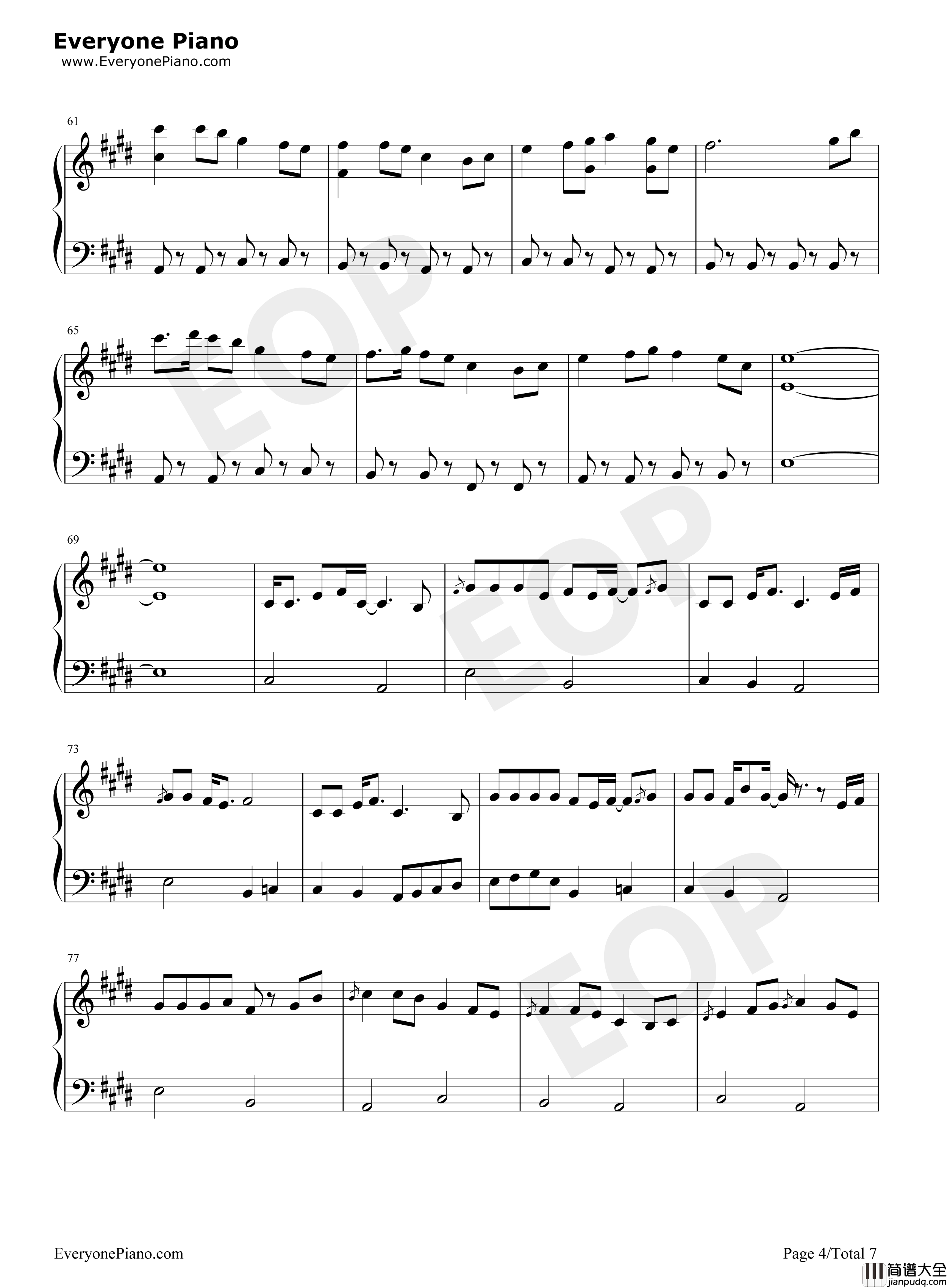Monody钢琴谱_TheFatRat_Laura_Brehm
