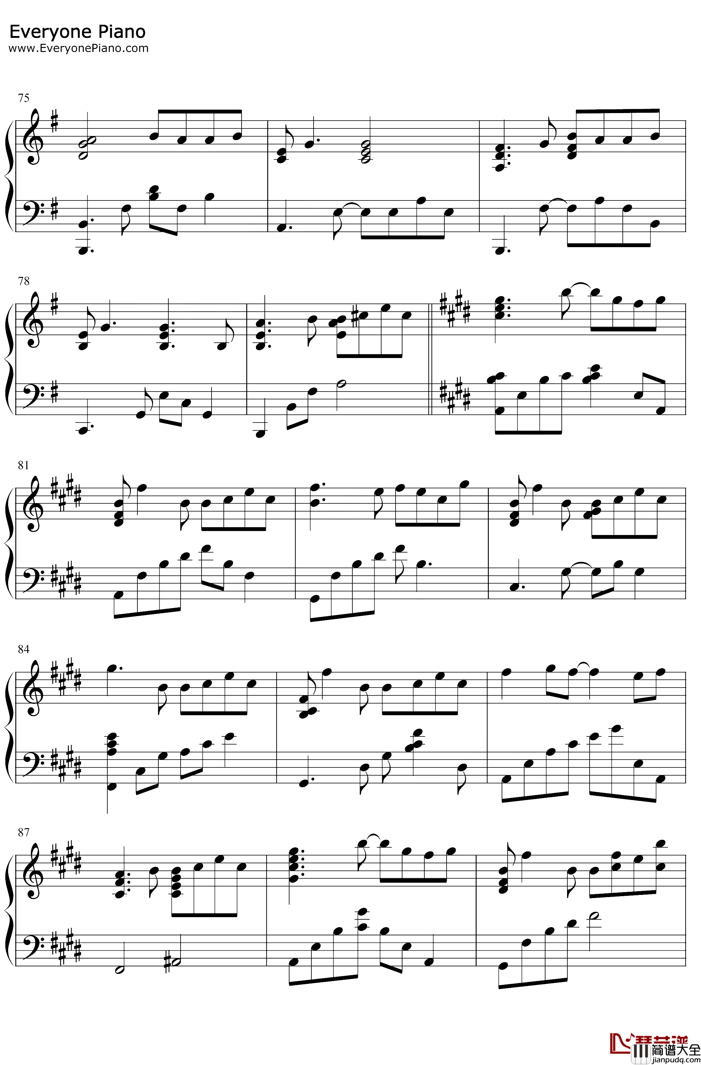 青石巷钢琴谱_魏琮霏_原版