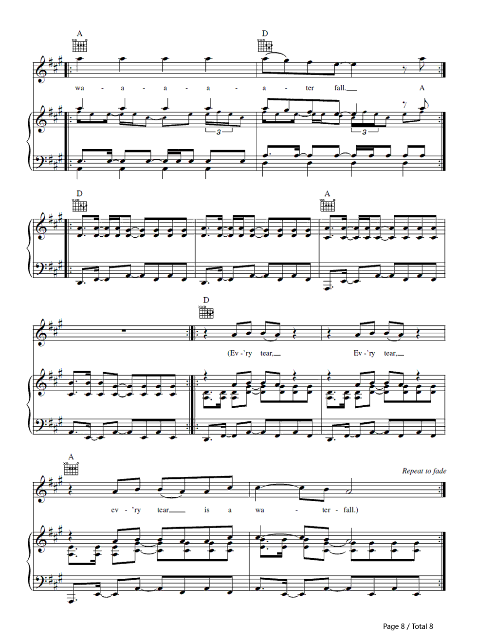 Every_Teardrop_Is_a_Waterfall钢琴谱_Coldplay