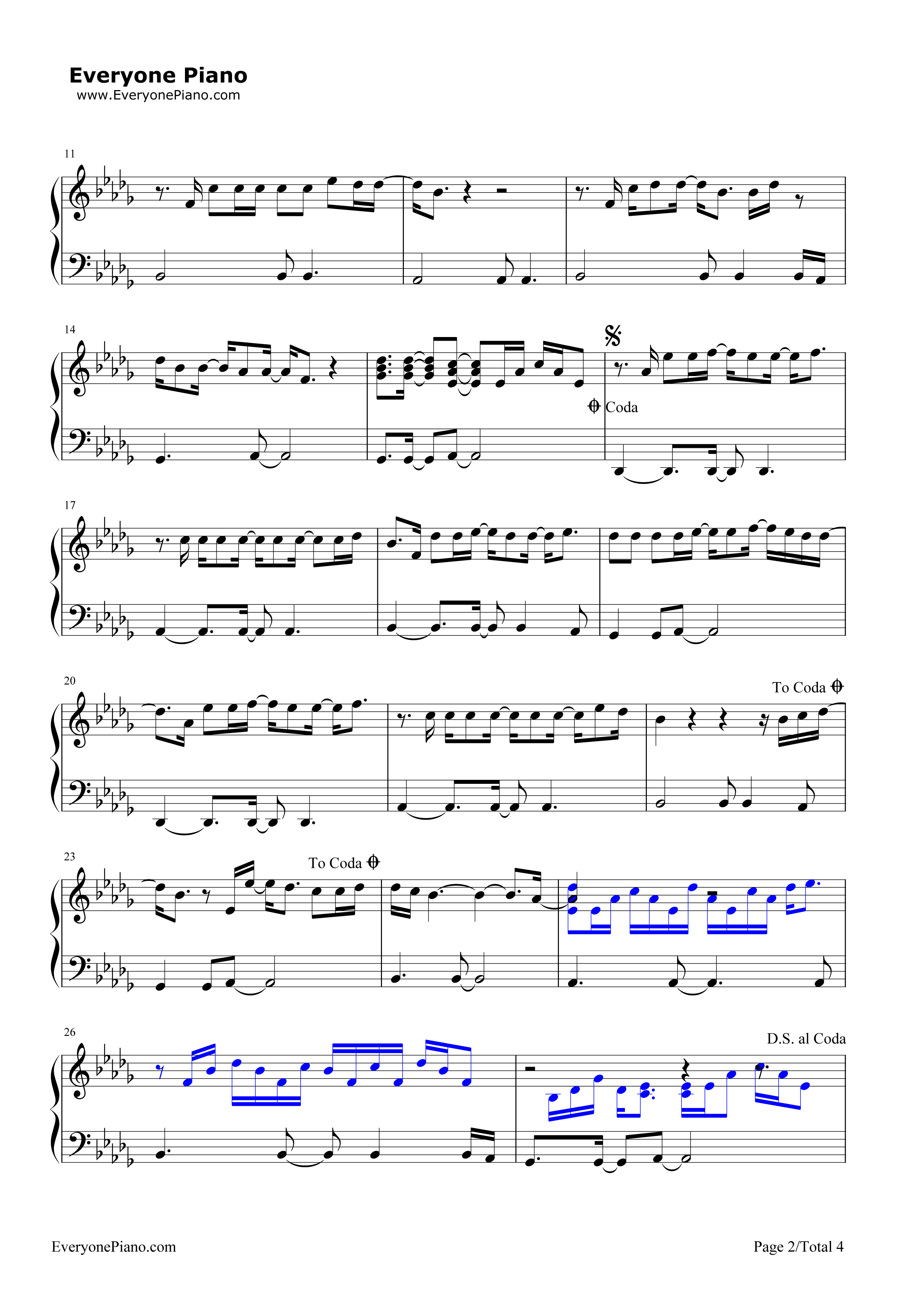 Here_Without_You钢琴谱_3_Doors_Down