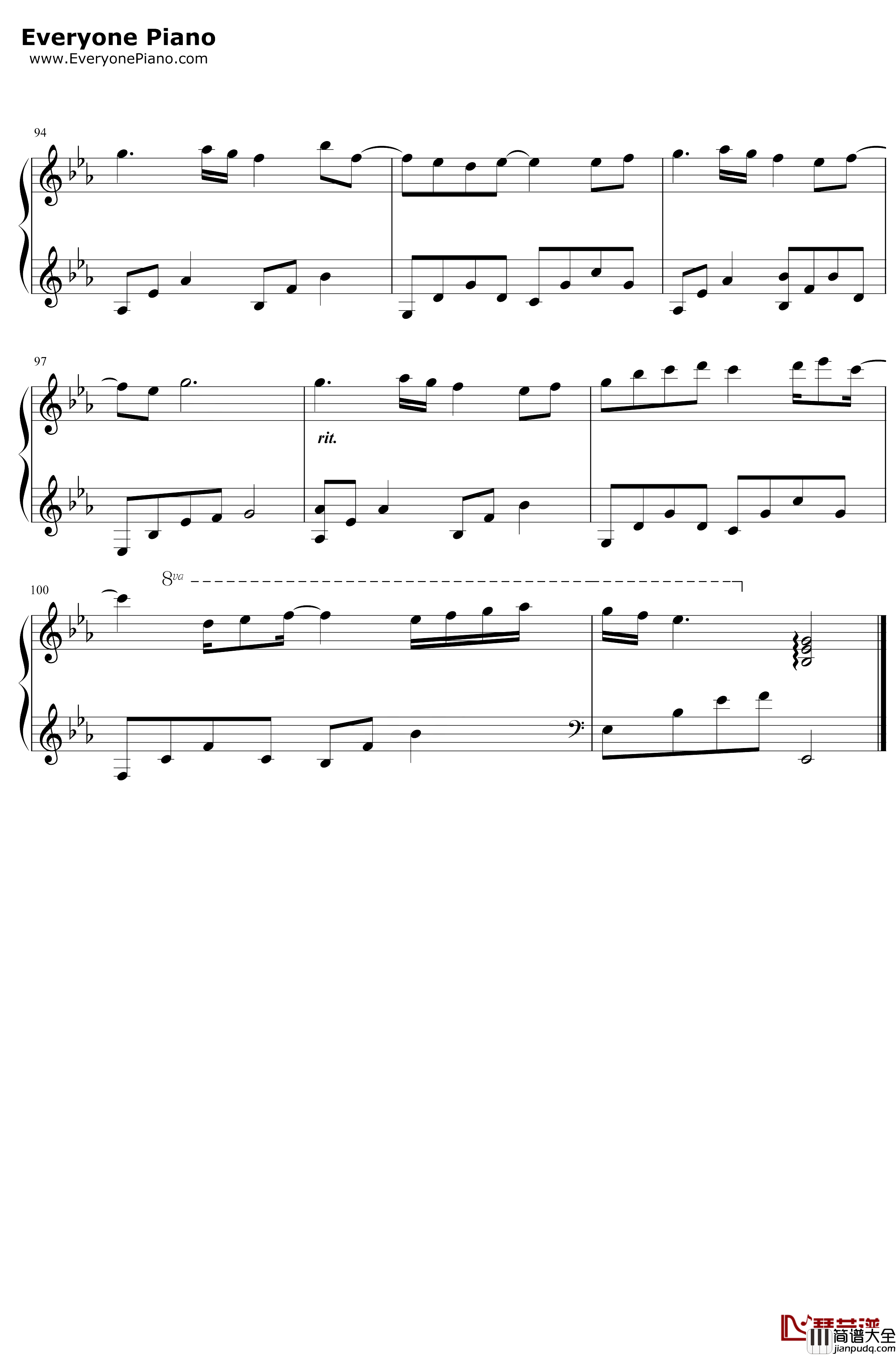 Fell_for_U钢琴谱_Noicybino_抖音伤感BGM