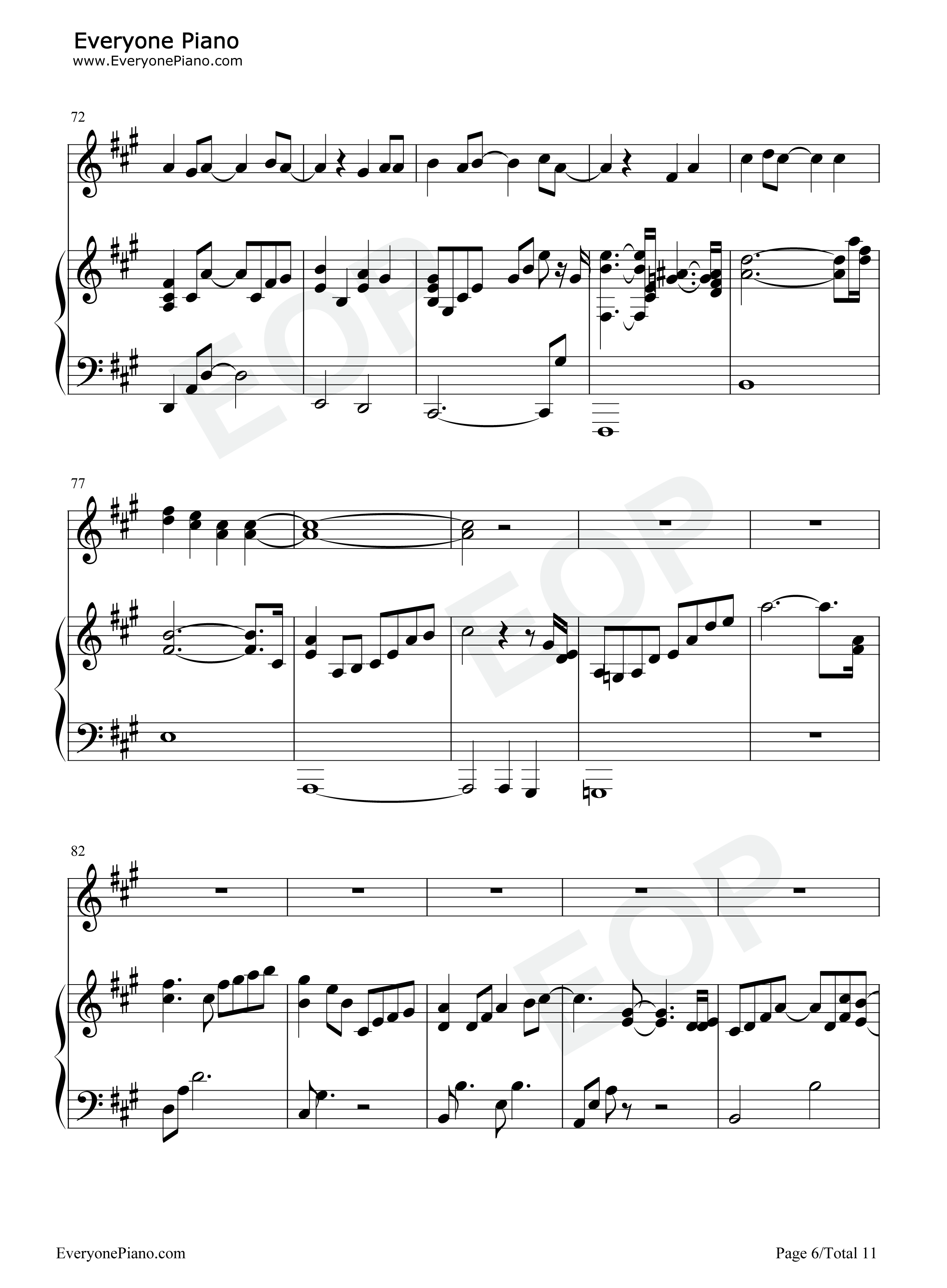 君がいたから〜eternal_way〜钢琴谱_YeLLOW_Generation