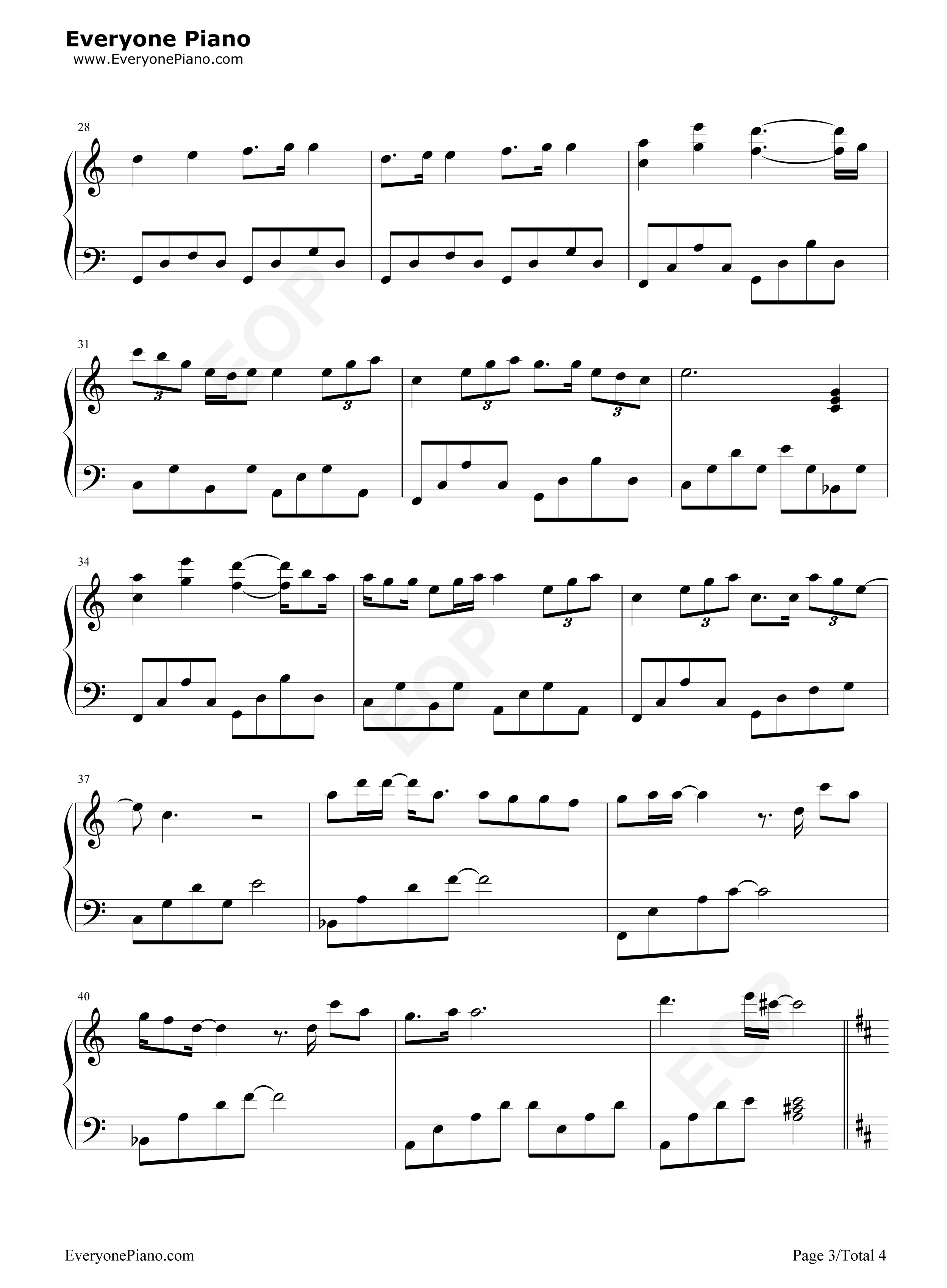 我的歌声里简易版钢琴谱_曲婉婷