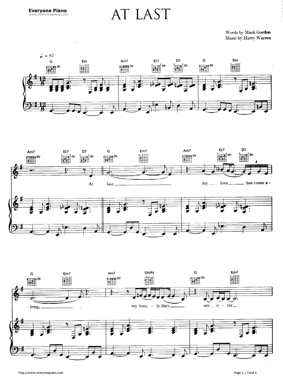 At_Last钢琴谱_Etta_James