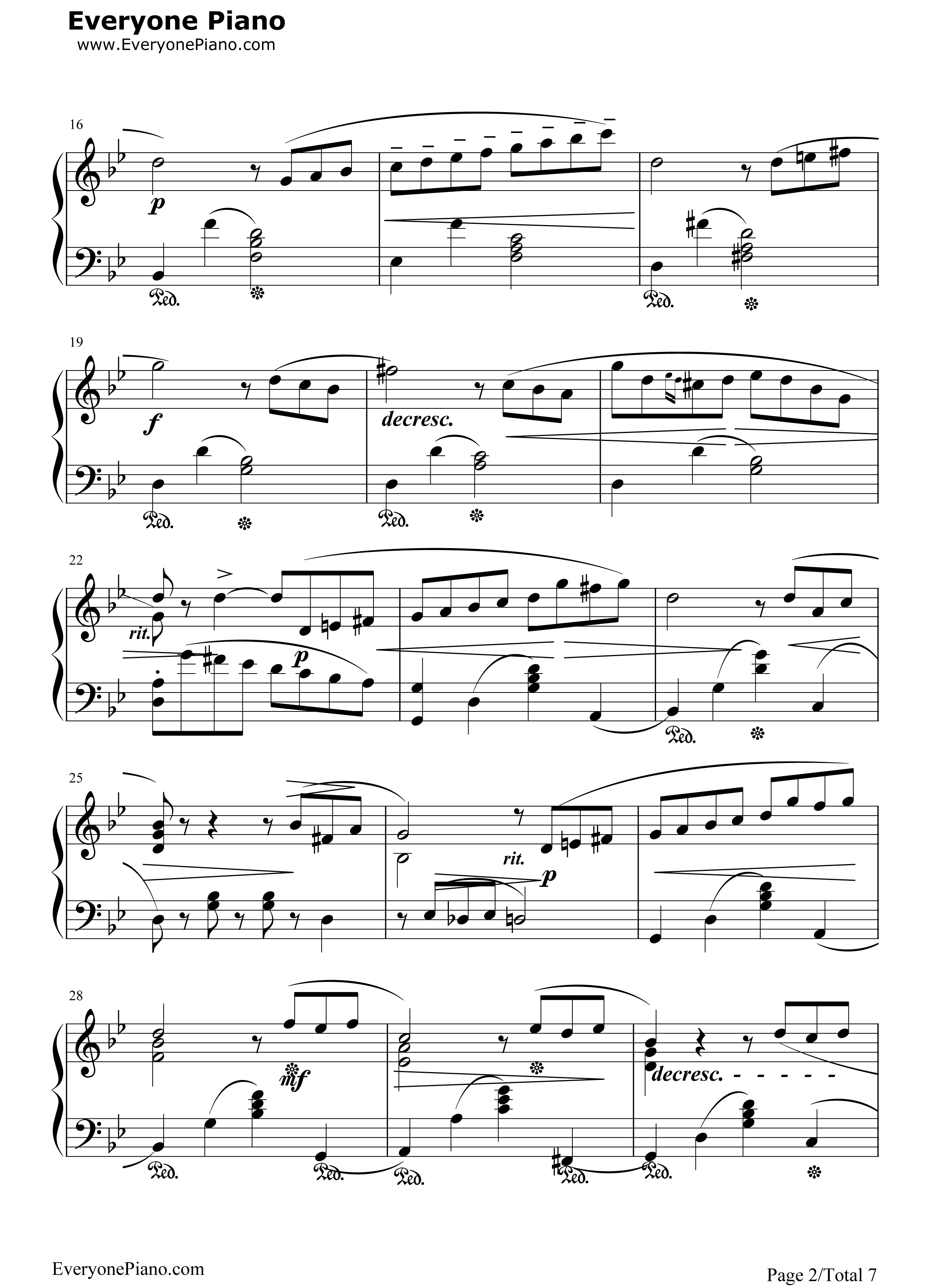 六月船歌钢琴谱_柴可夫斯基__Tchaikovsky