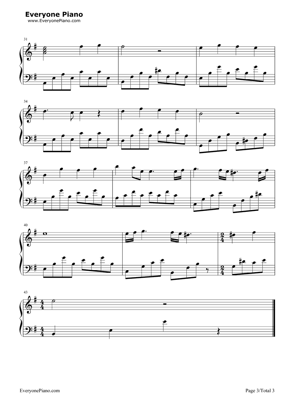 大地的旋律钢琴谱_班得瑞__Bandari