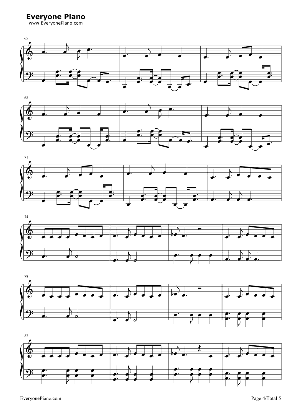 Prayer_in_C钢琴谱_Lilly_Wood_and_the_Prick