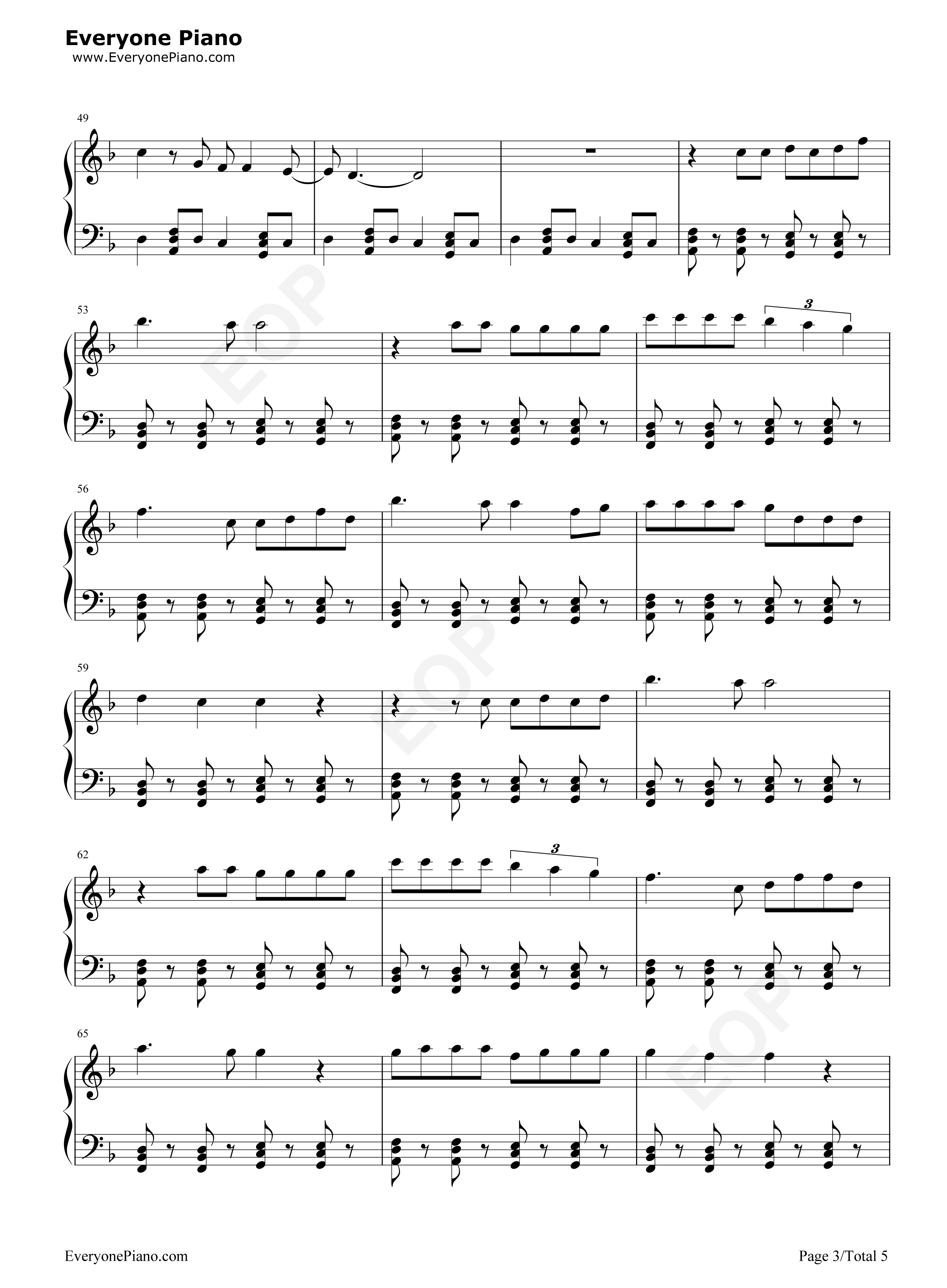 Somebody_That_I_Used_to_Know钢琴谱_Gotye_&_Kimbra