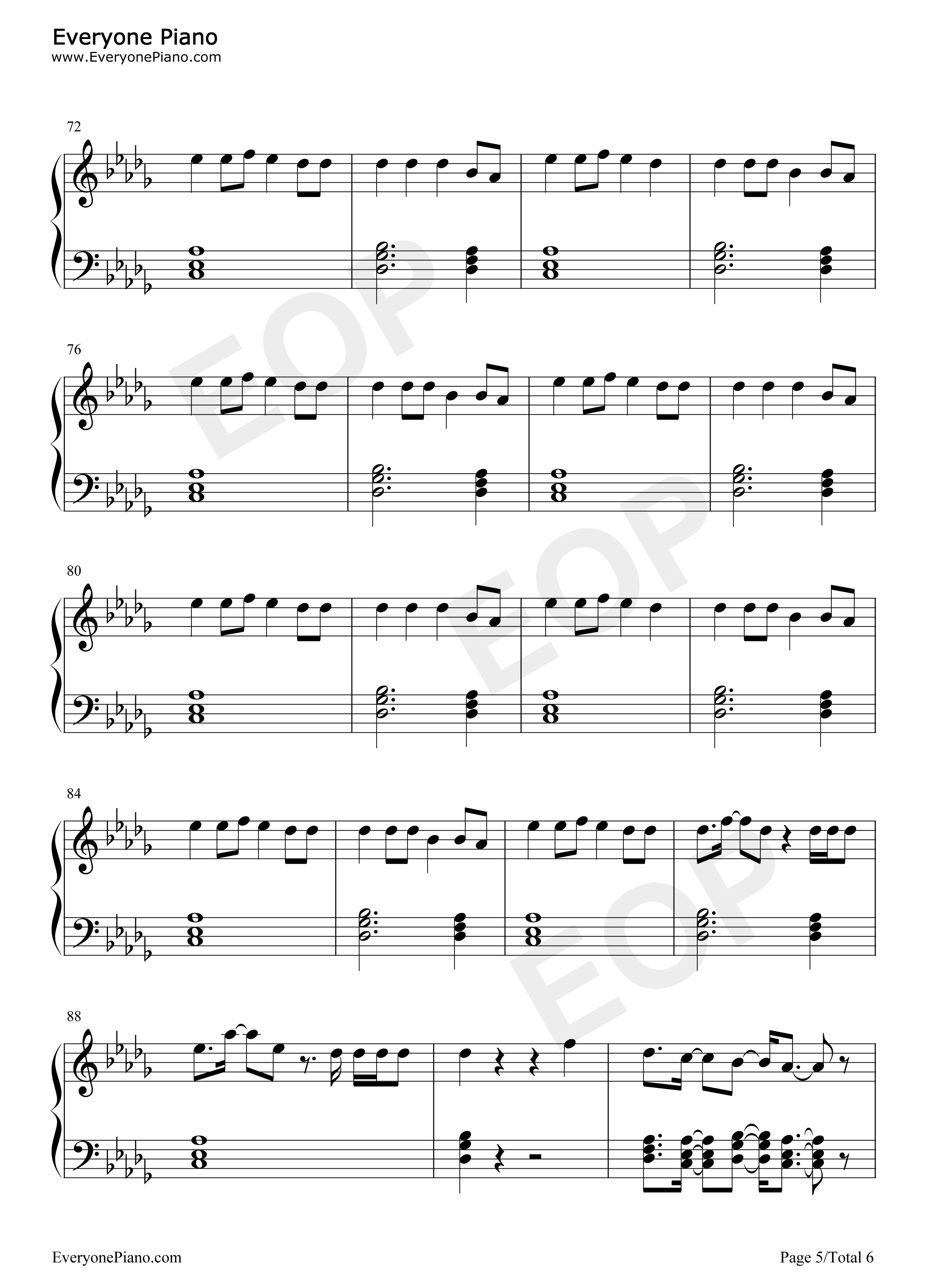 Best_Song_Ever钢琴谱_One_Direction