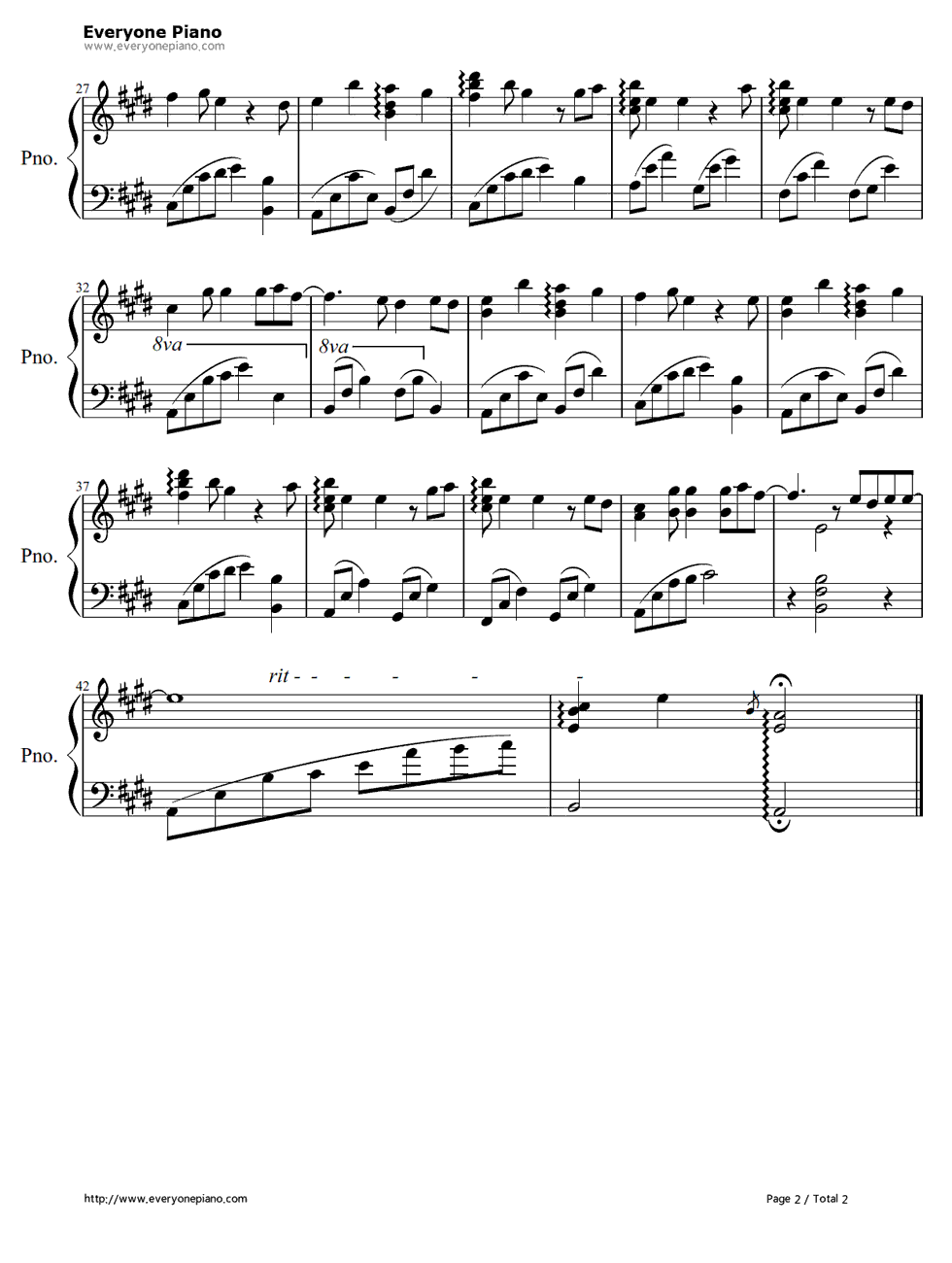 Going_My_Way钢琴谱_Yozuca*