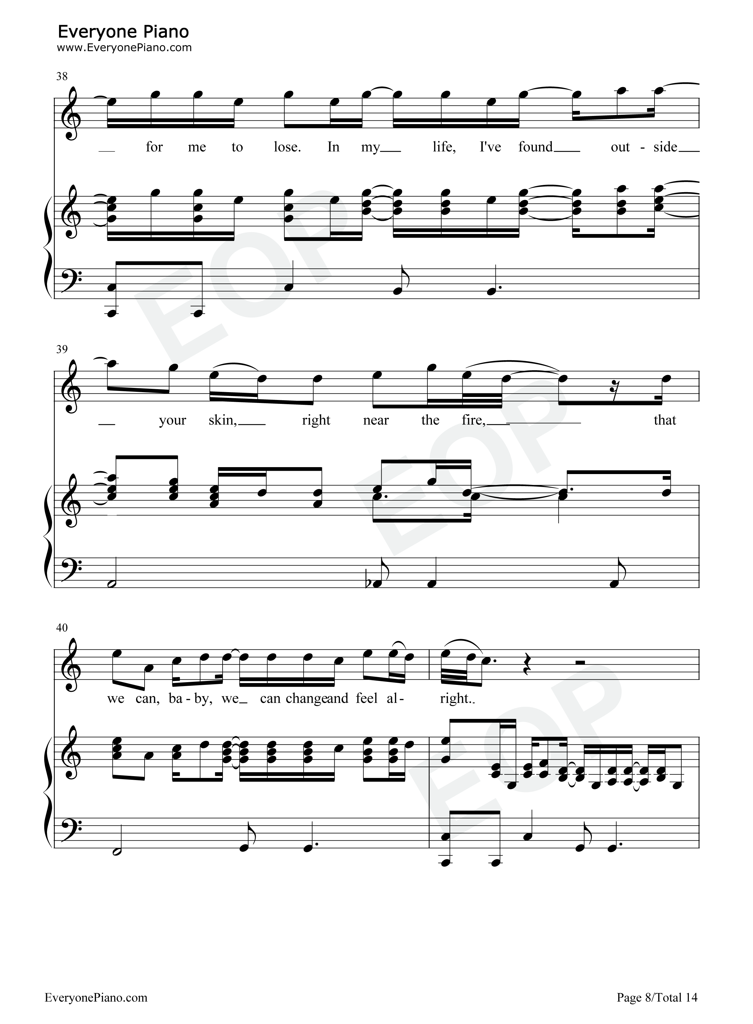 Free_Loop欧美经典钢琴谱_丹尼尔·波特__Daniel_Richard_Powter