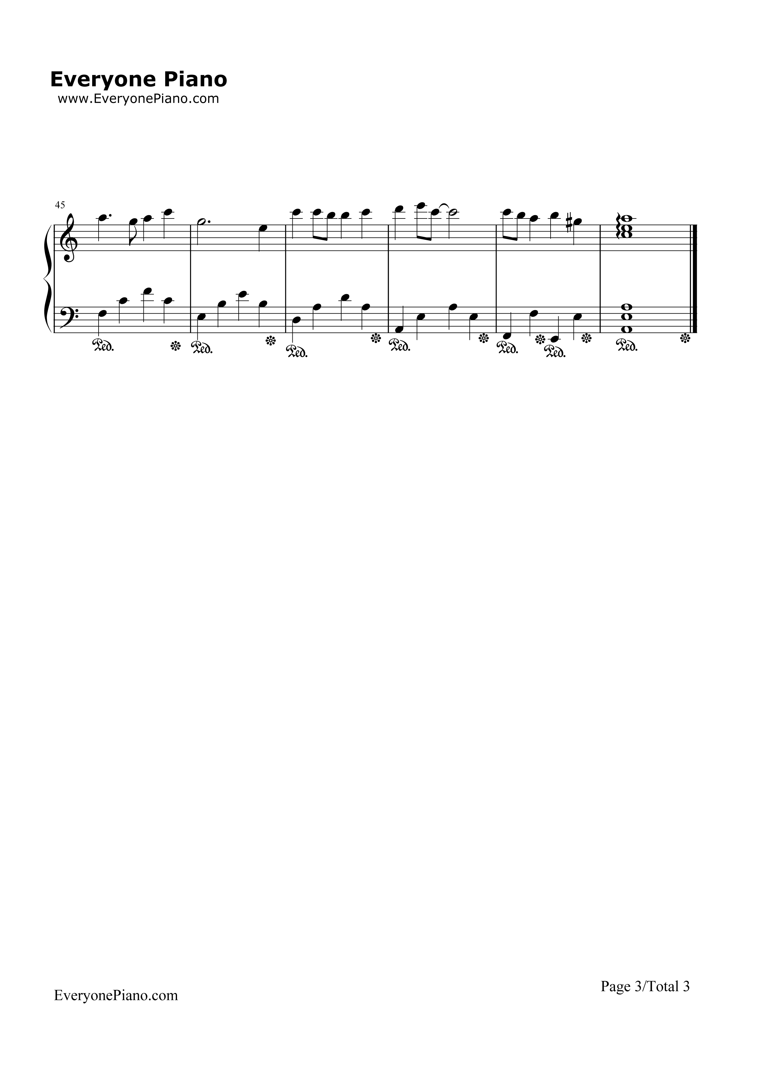 天空之城适中版钢琴谱_久石让__Joe_Hisaishi_宫崎骏
