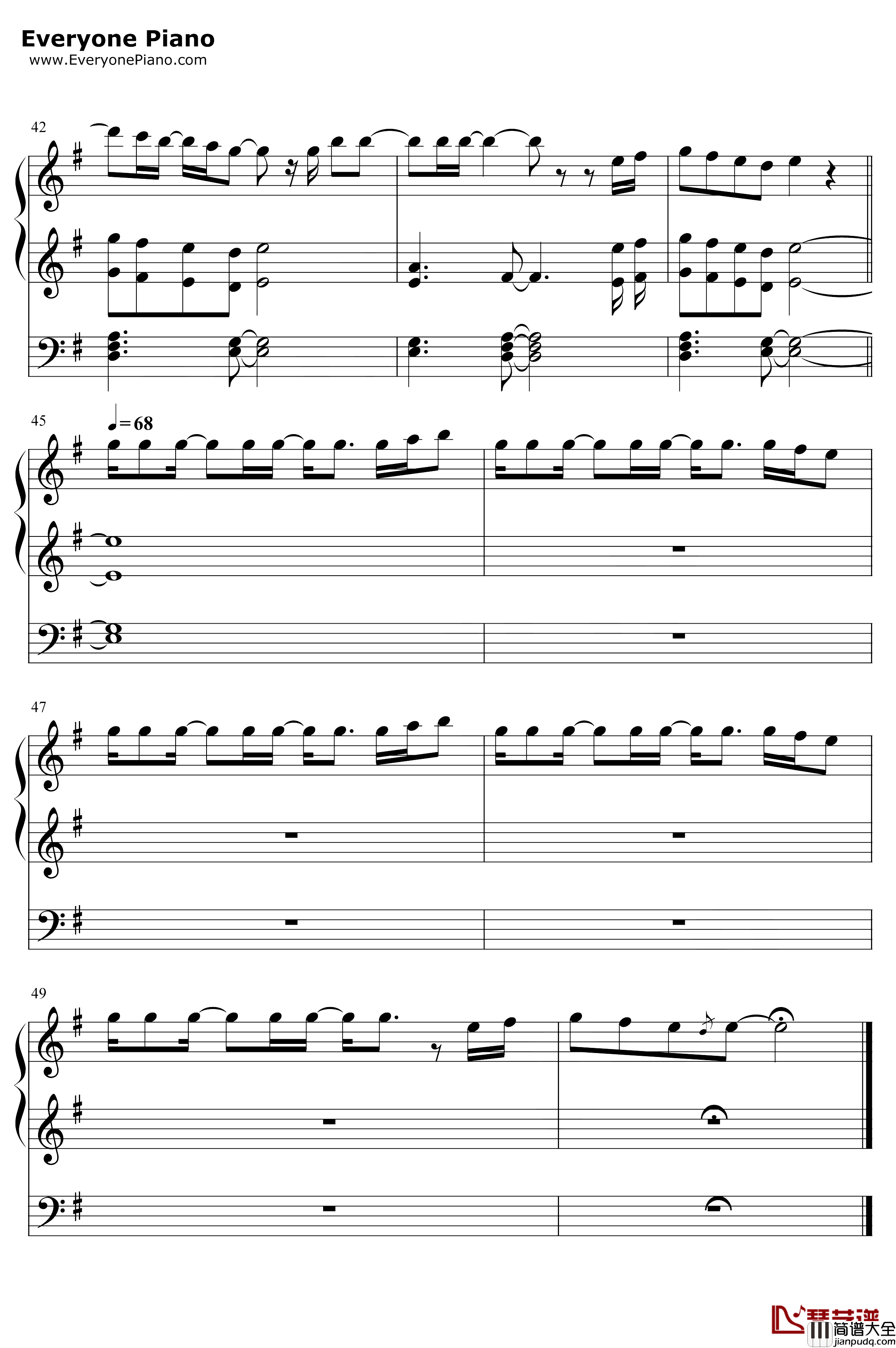 Exhale钢琴谱_SabrinaCarpenter