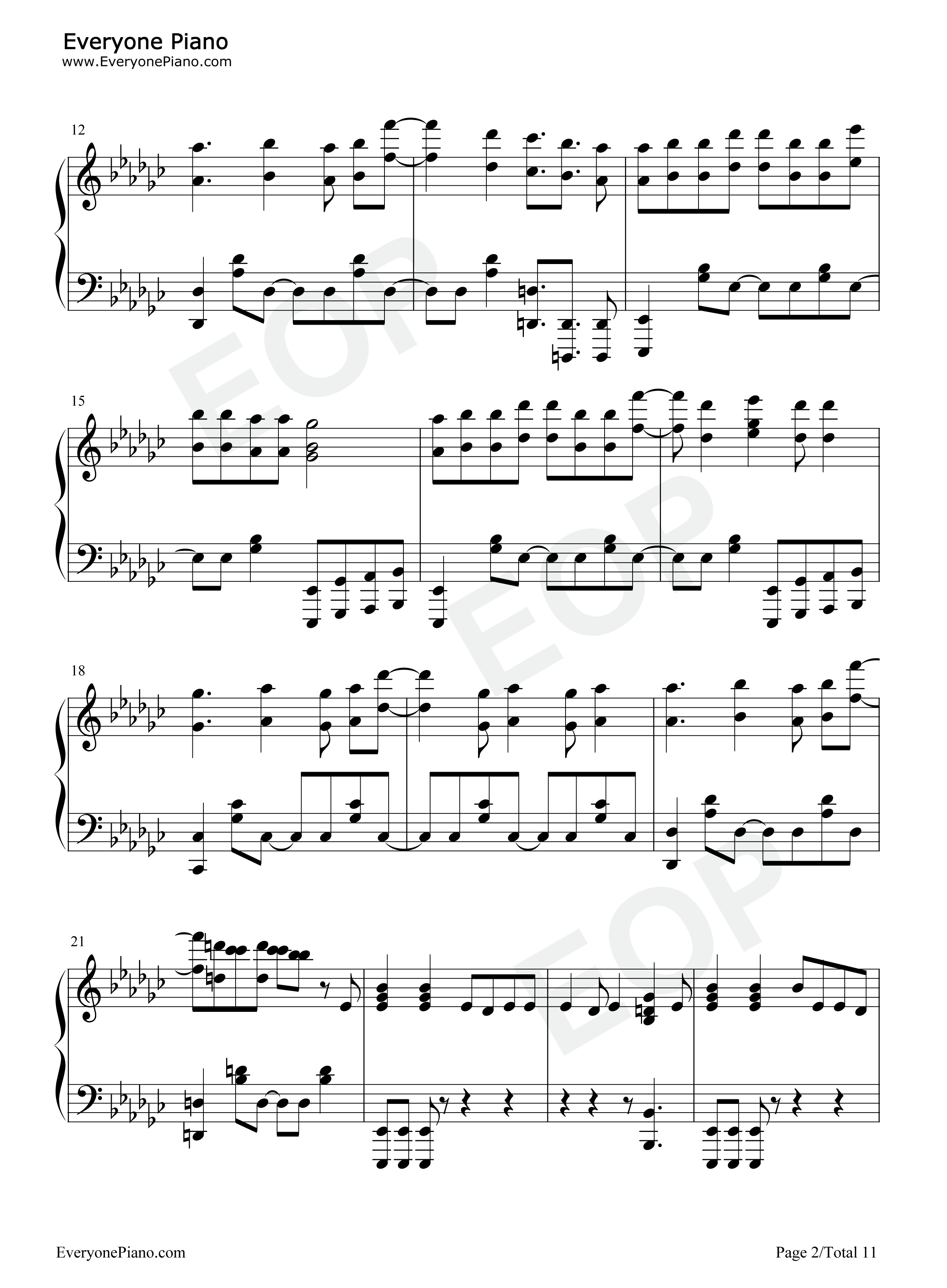 No.7钢琴谱_地缚少年乐队