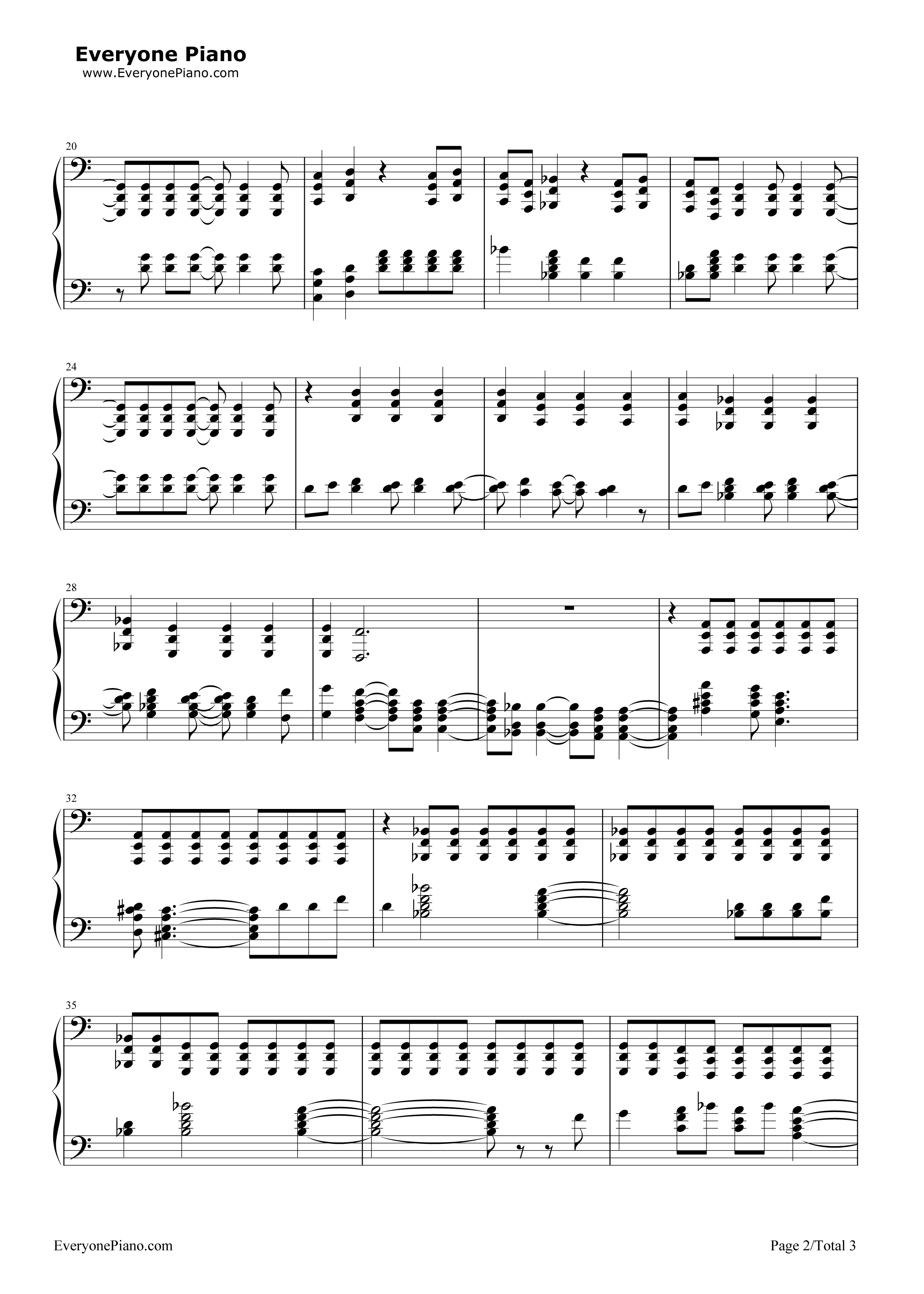 Locked_Out_Of_Heaven钢琴谱_Bruno_Mars