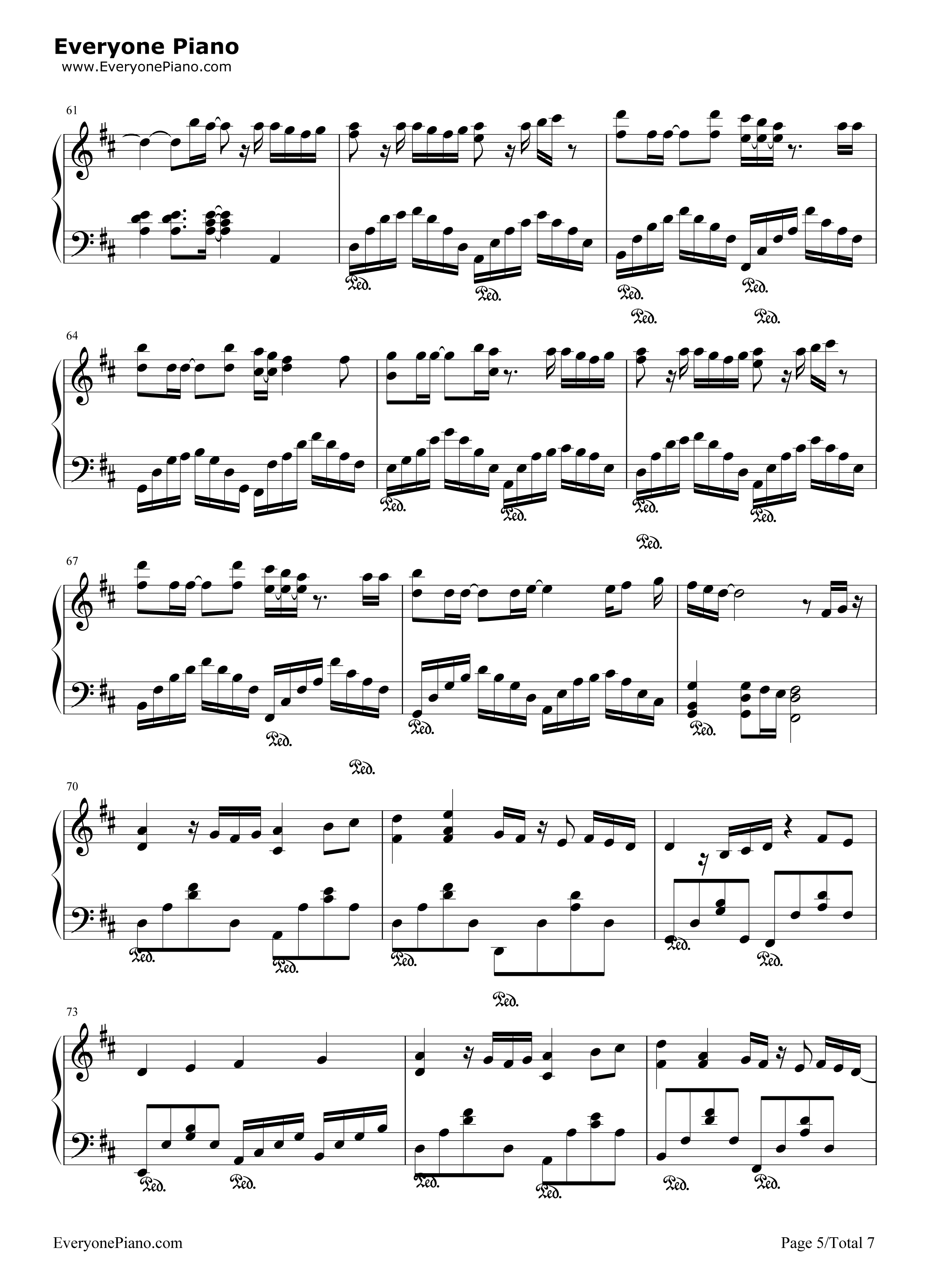 明日への扉钢琴谱_I_WISH