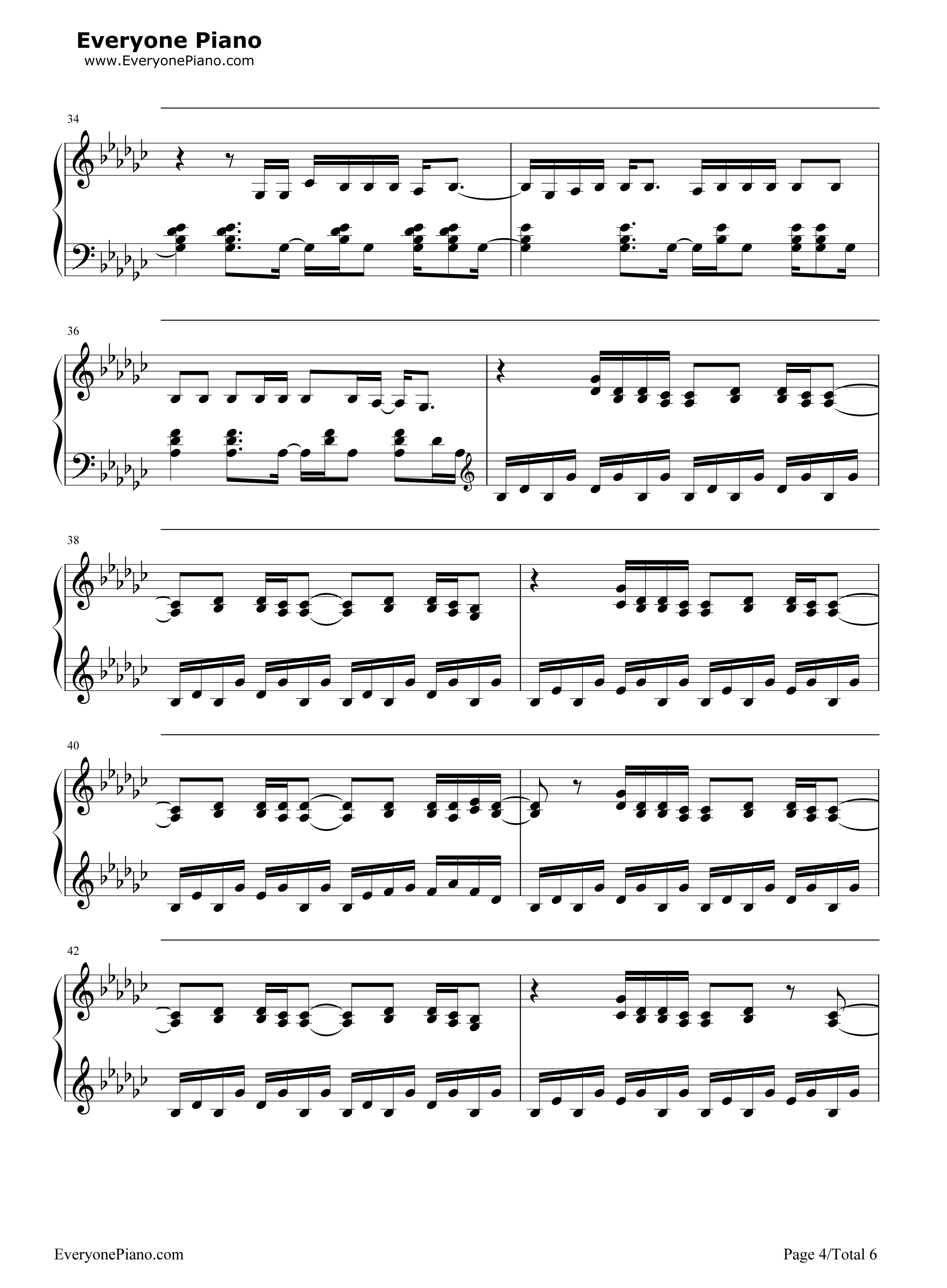 Everything_Has_Changed钢琴谱_Taylor_Swift