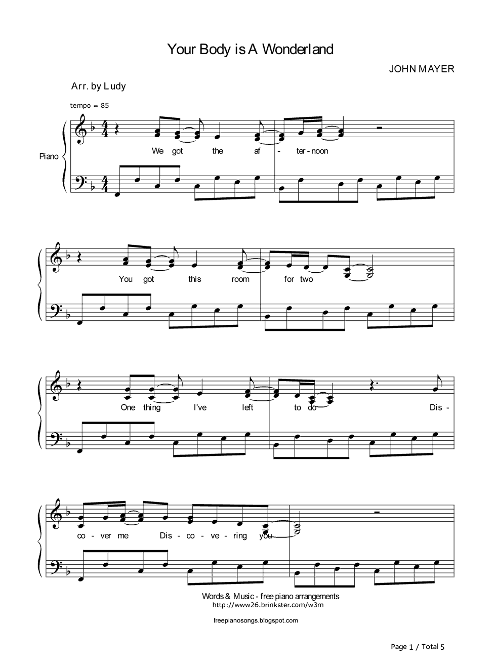 Your_Body_Is_a_Wonderland钢琴谱_John_Mayer