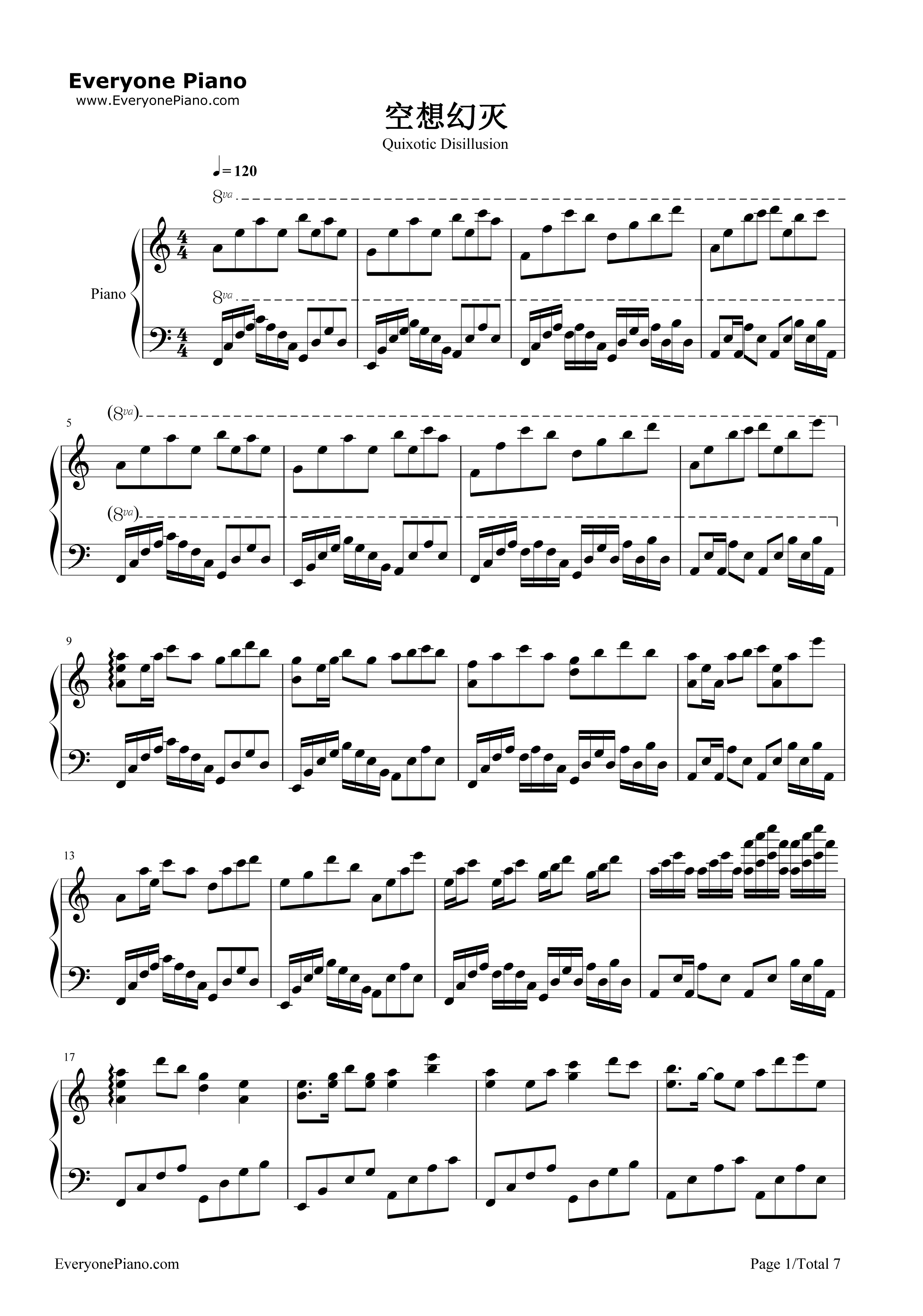空想幻灭钢琴谱_Music゛◆_Kゝ