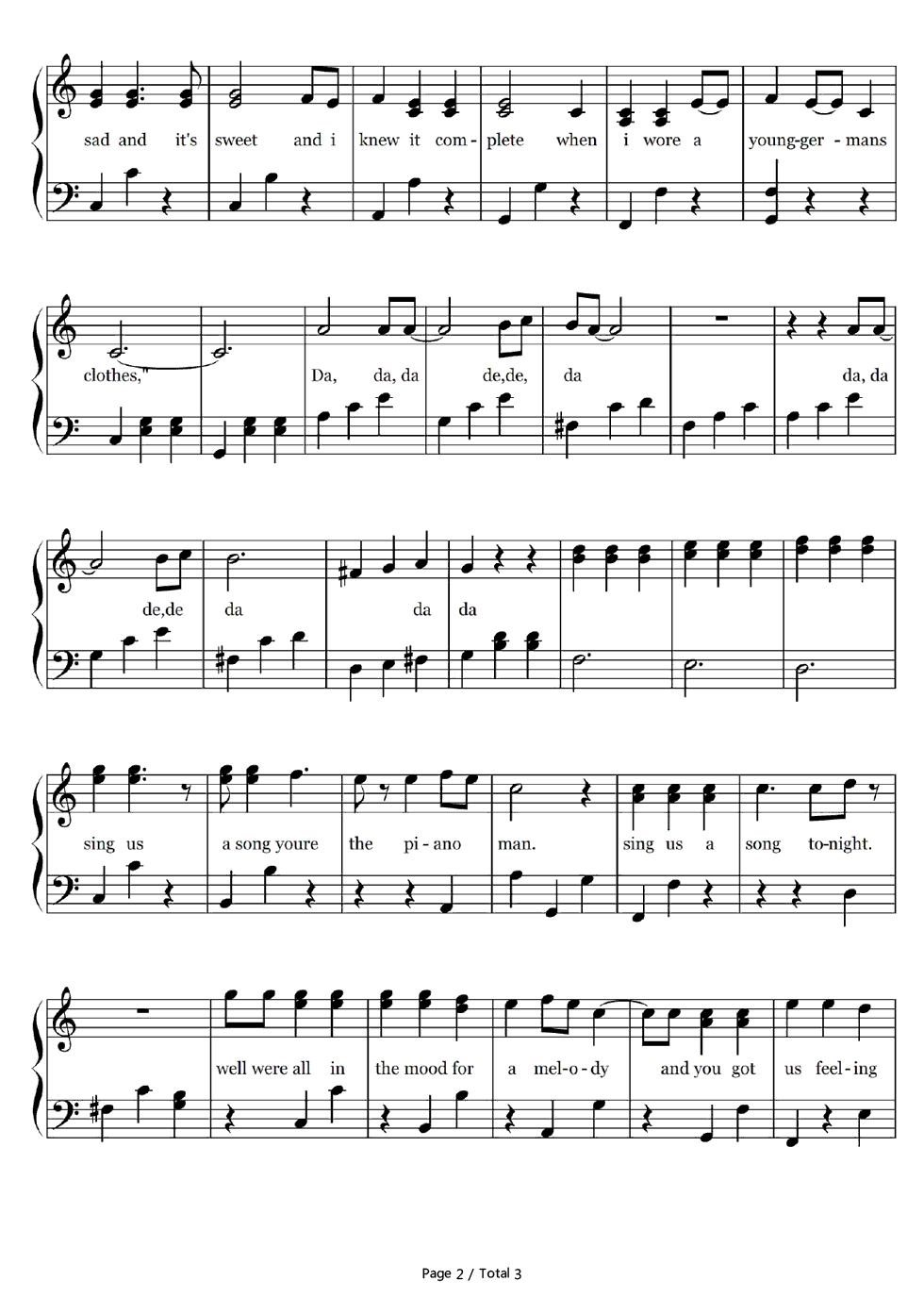 Piano_Man钢琴谱_Billy_Joel