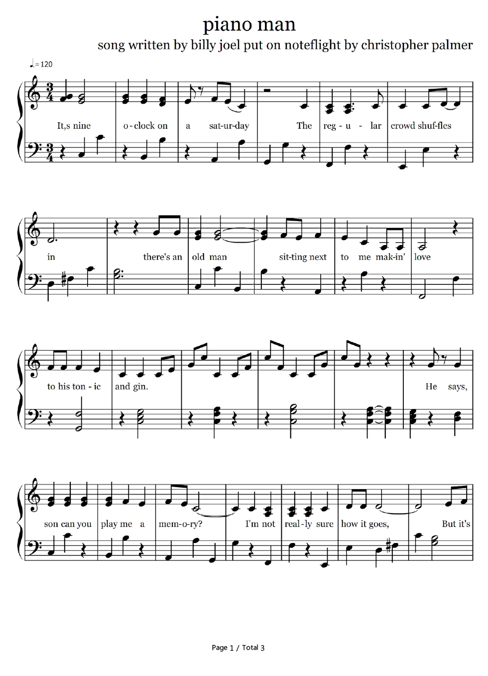 Piano_Man钢琴谱_Billy_Joel