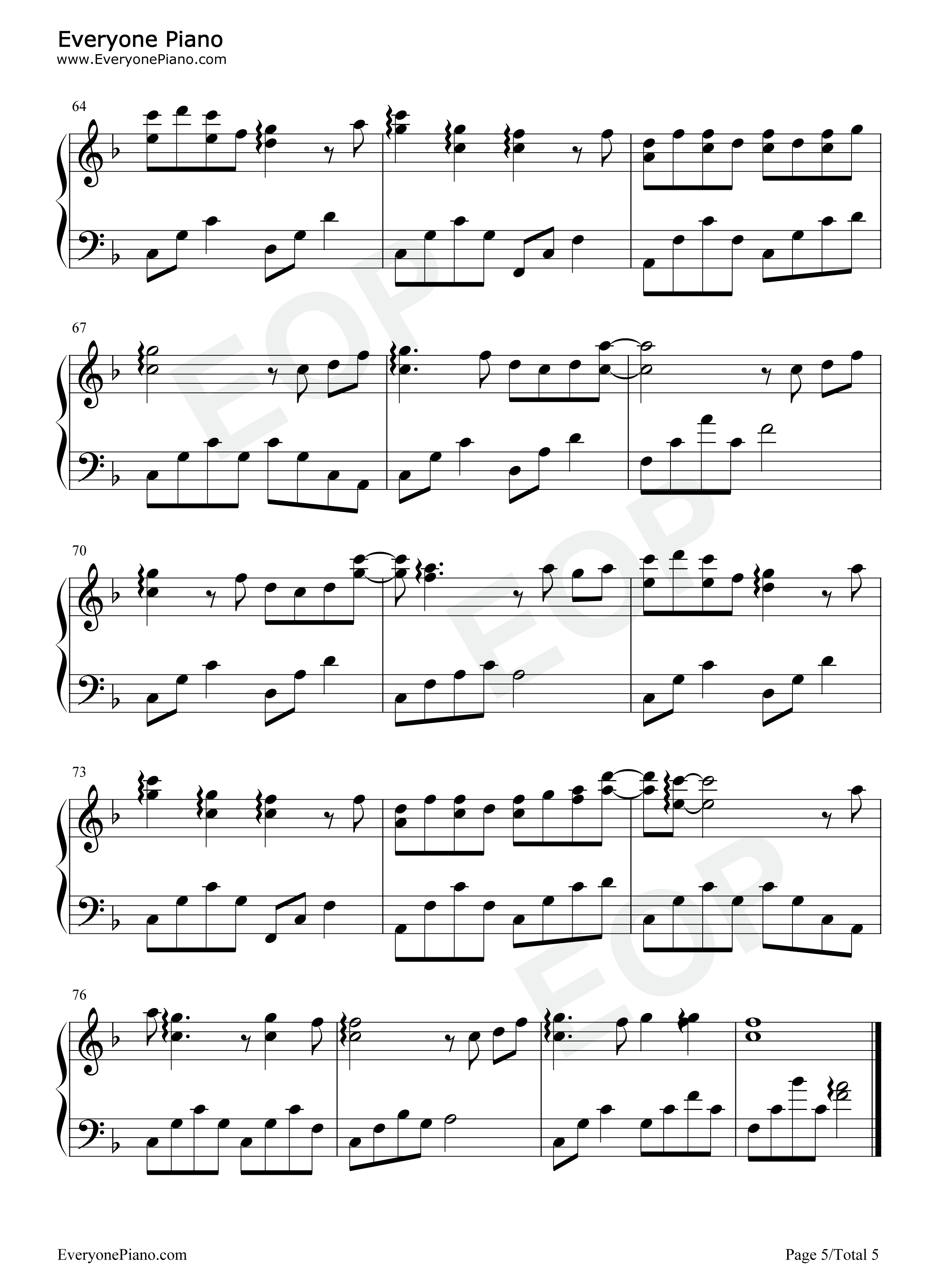 鸟语林钢琴谱_双笙
