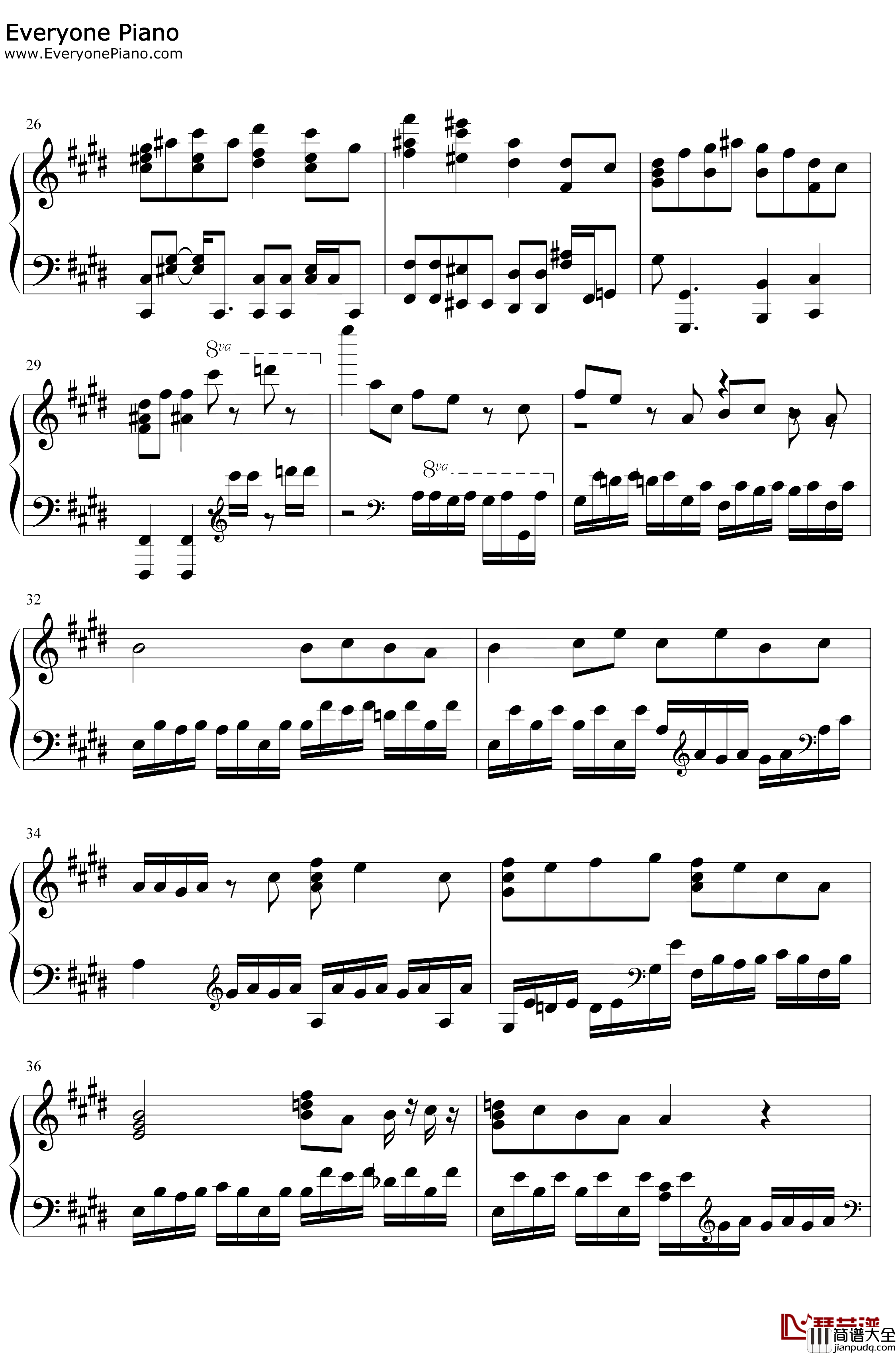 パプリカ钢琴谱_Foorin_红辣椒_NHK2020奥运会应援歌曲