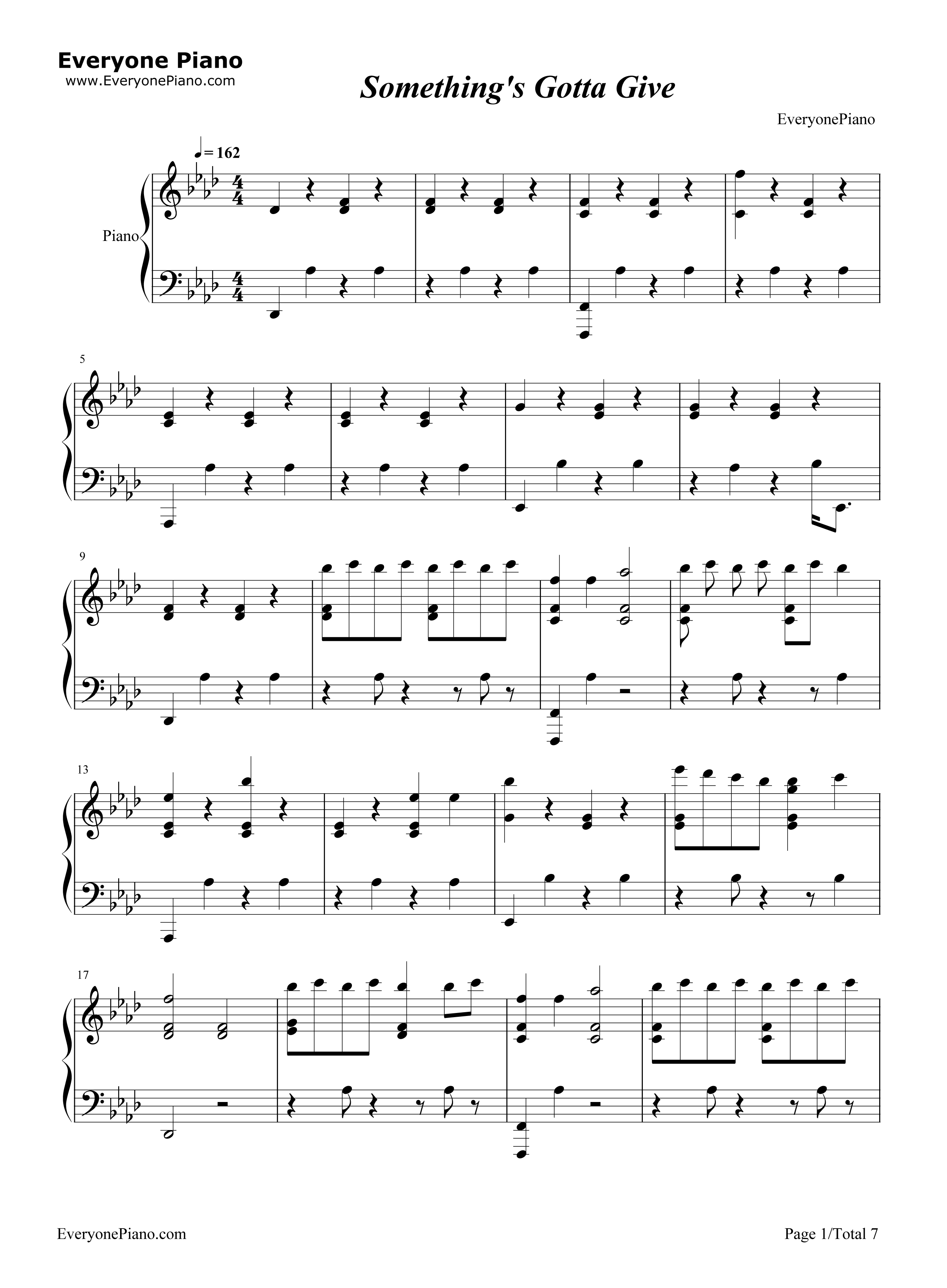 Something's_Gotta_Give钢琴谱_Camila_Cabello