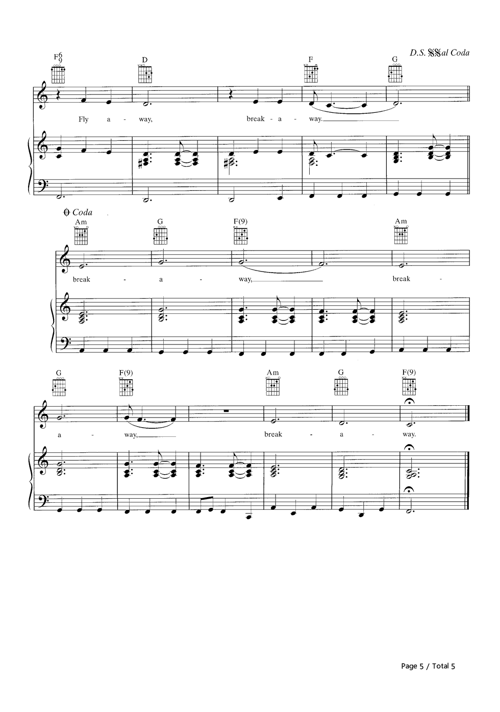 Breakaway钢琴谱_Kelly_Clarkson