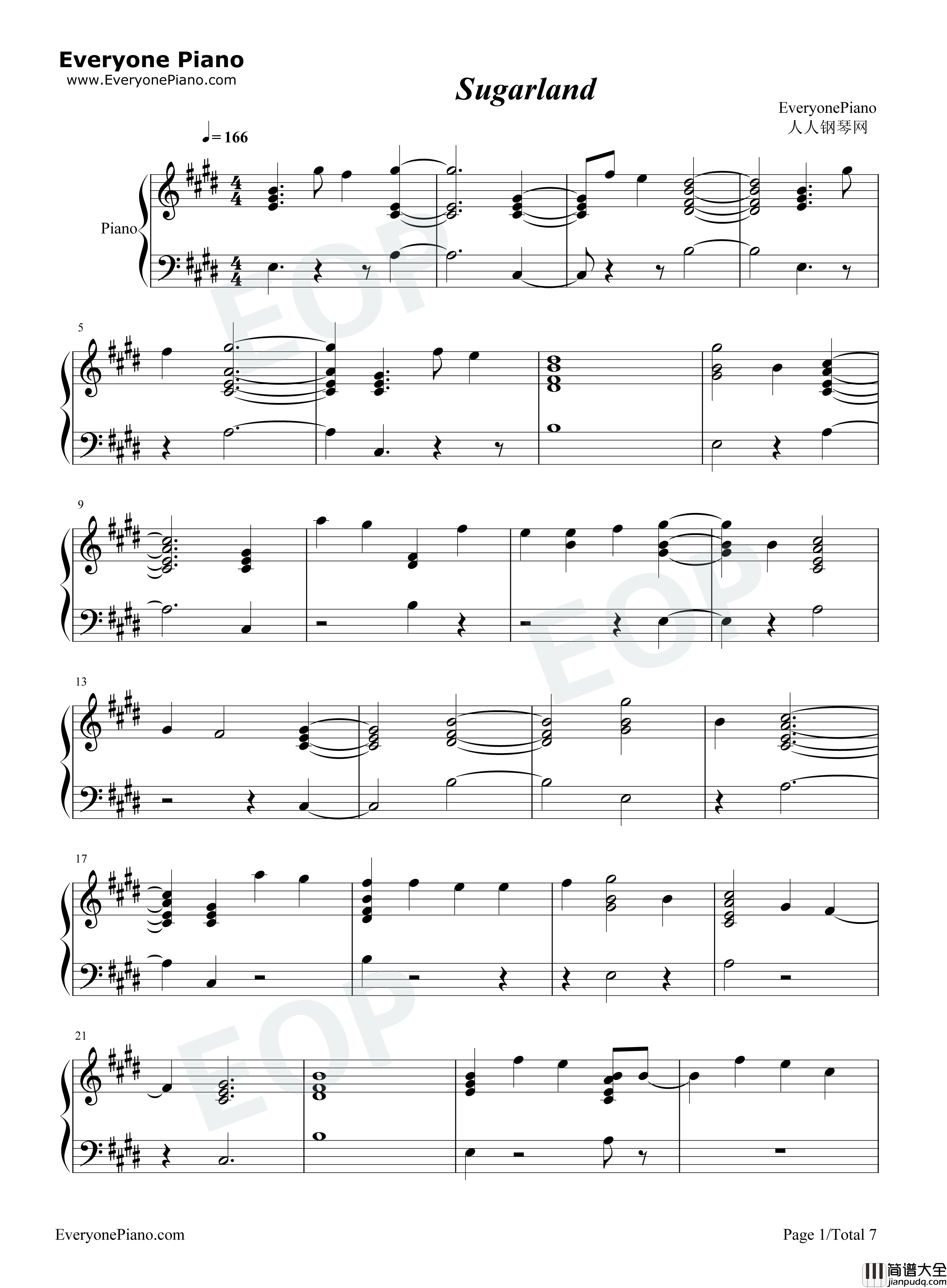 Babe钢琴谱_Sugarland_Taylor_Swift