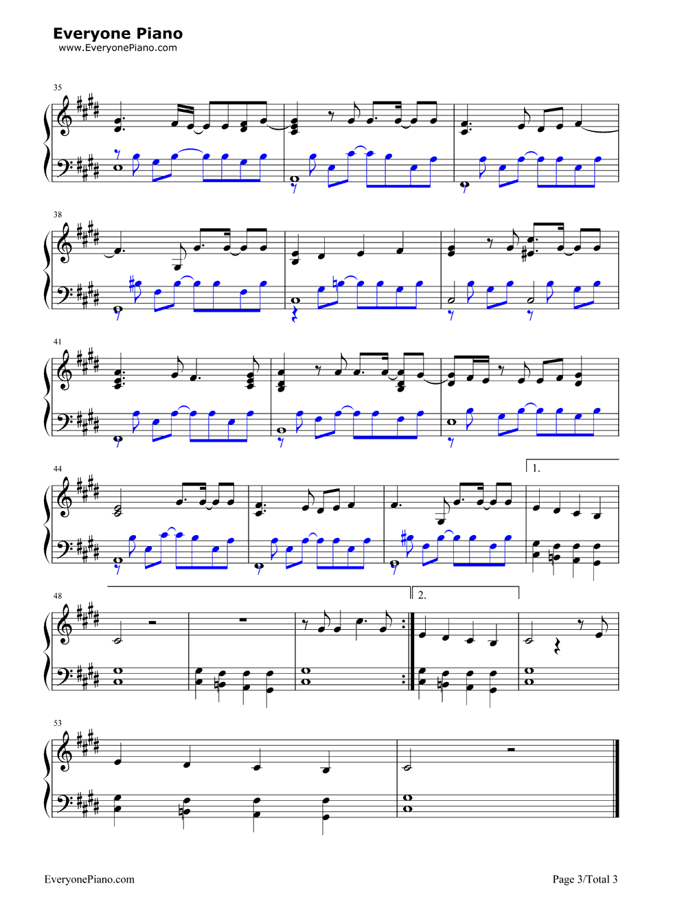 Million_Years_Ago钢琴谱_Adele