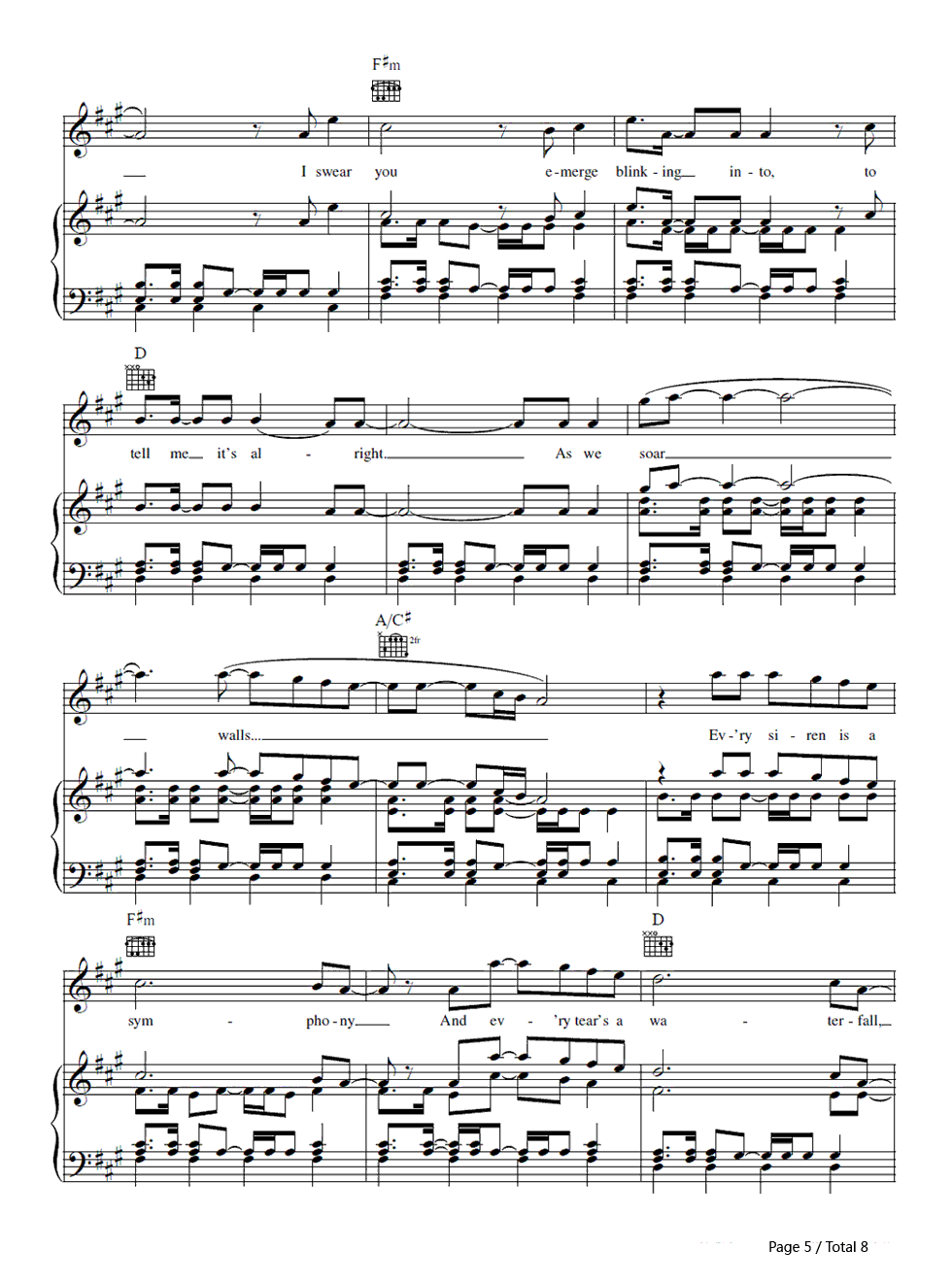 Every_Teardrop_Is_a_Waterfall钢琴谱_Coldplay