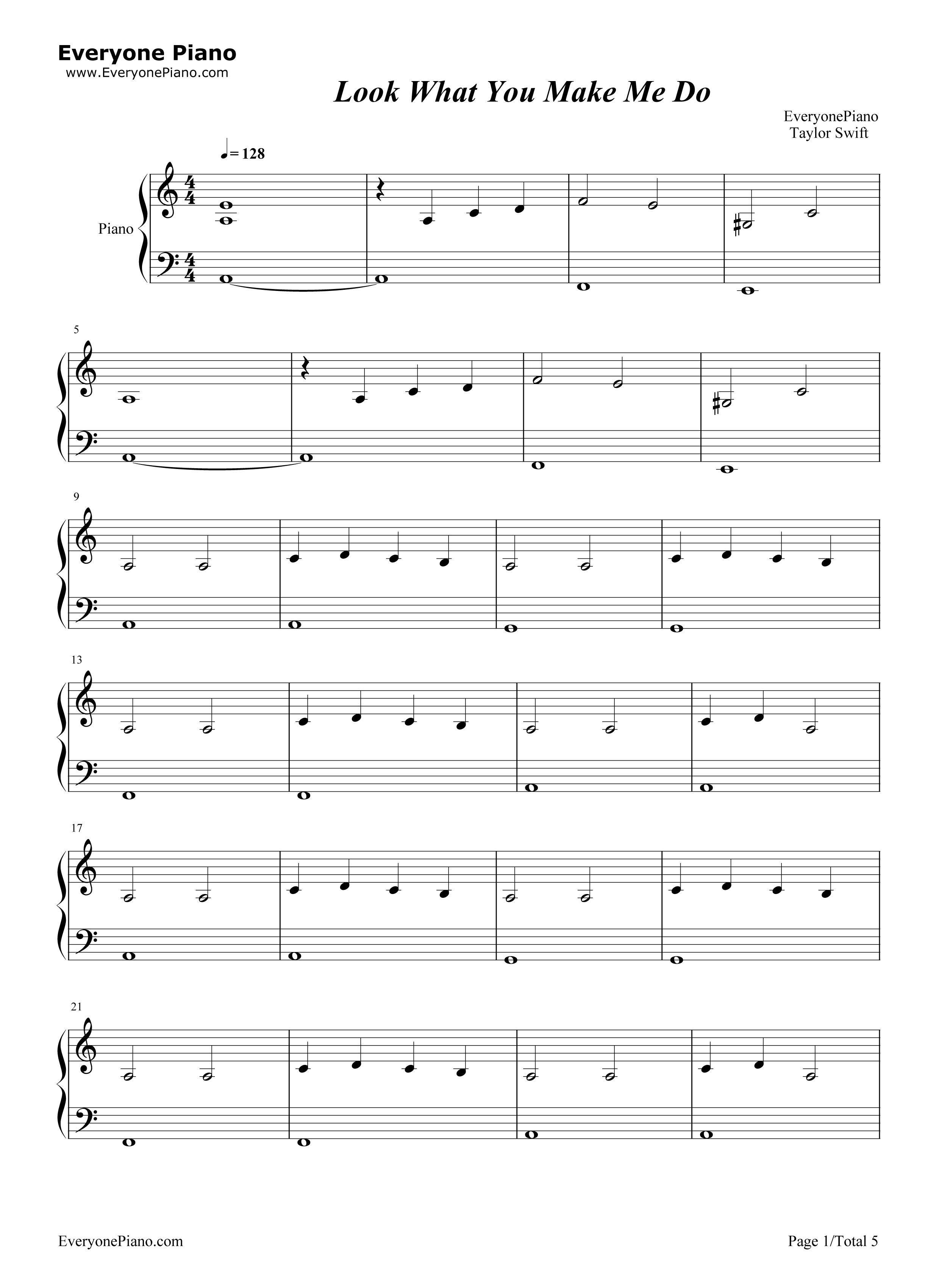 Look_What_You_Made_Me_Do钢琴谱_Taylor_Swift