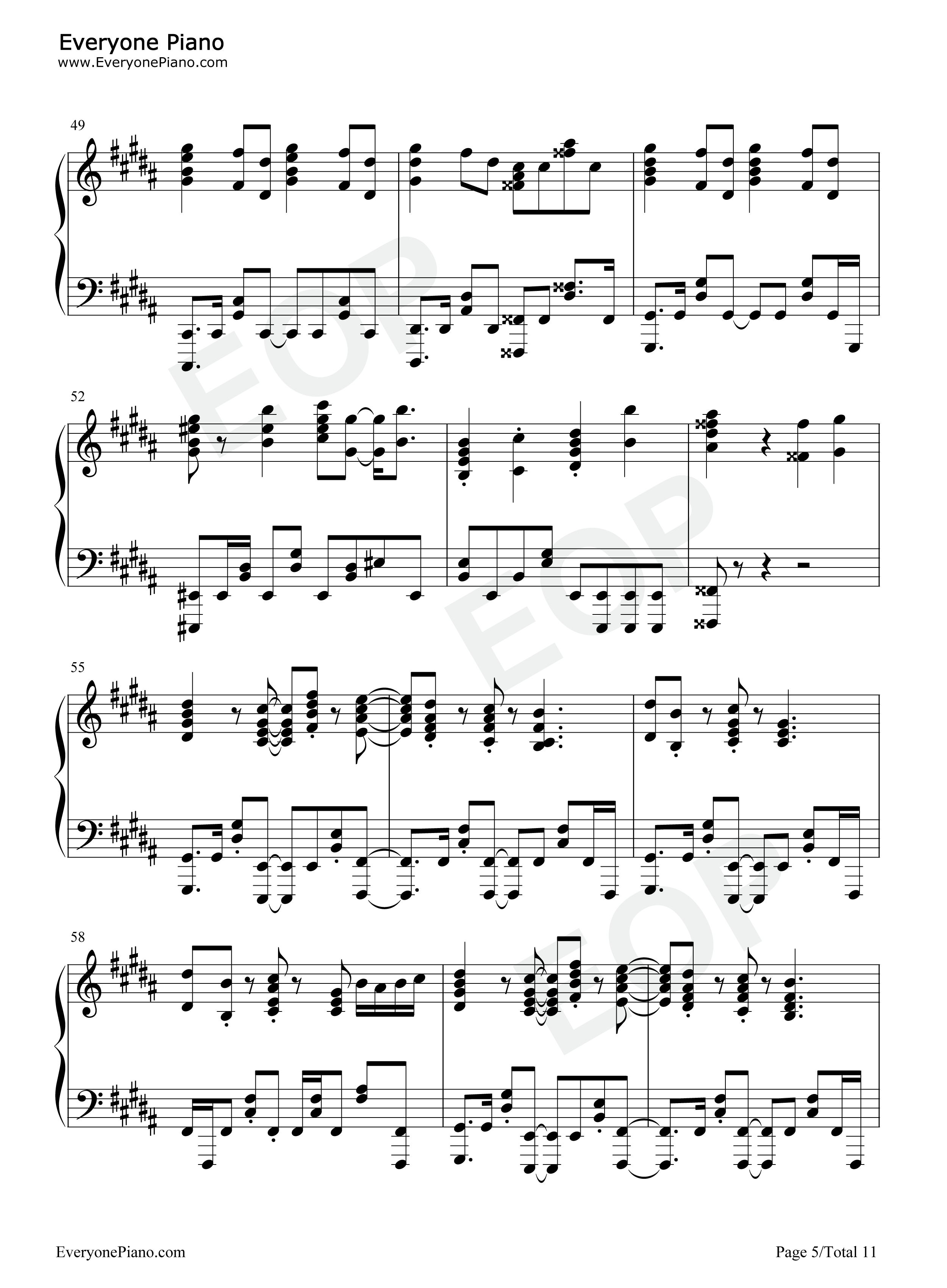 残響散歌钢琴谱_Aimer