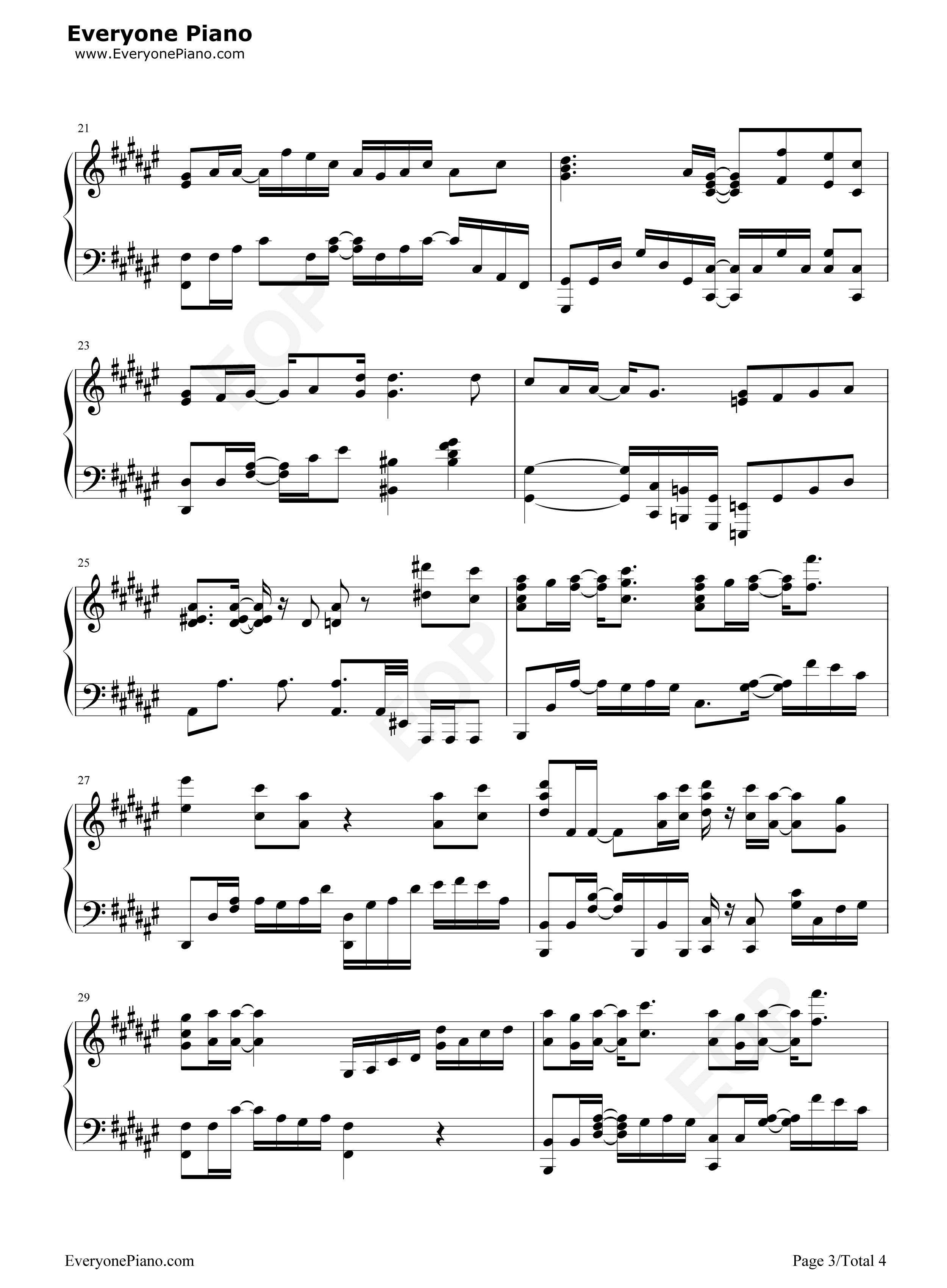 曲尽陈情钢琴谱_肖战