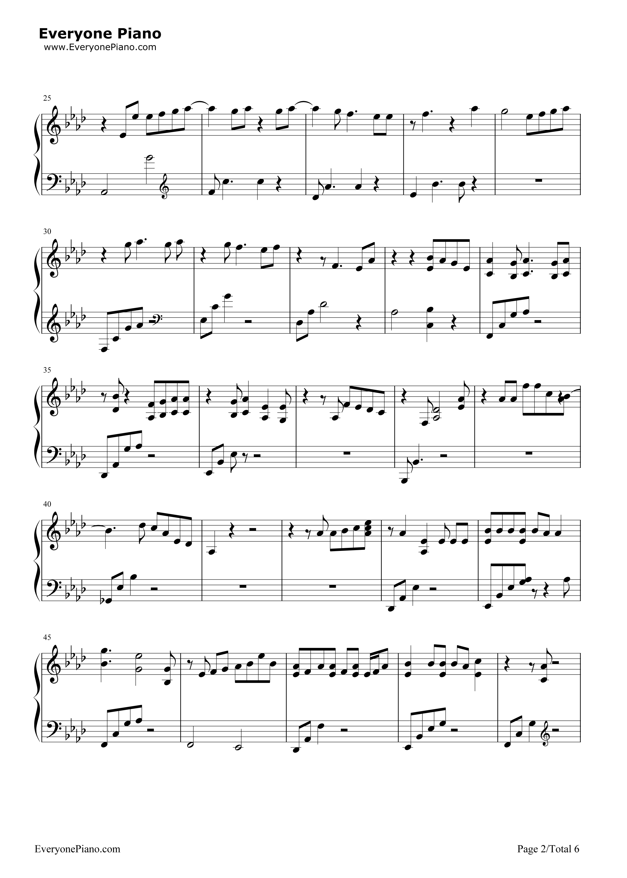 十二月的奇迹(Miracles_in_December)钢琴谱_EXO