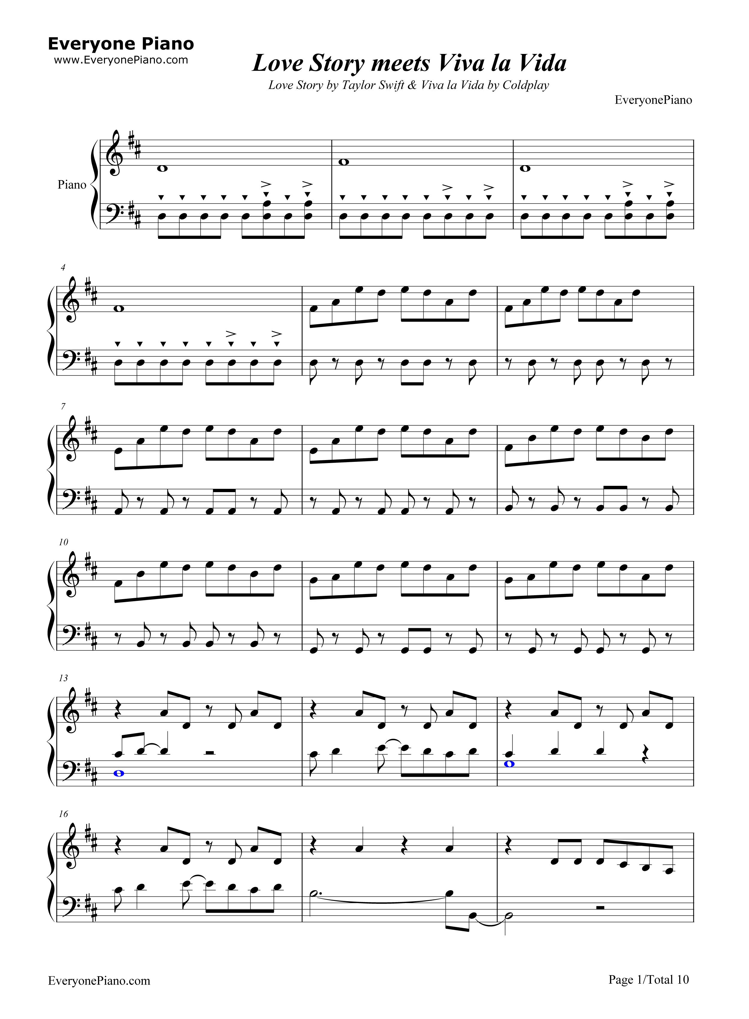 Love_Story_Meets_Viva_La_Vida钢琴谱_The_Piano_Guys