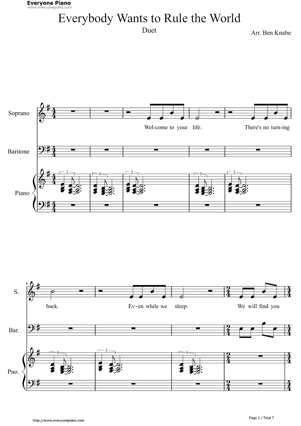 Everybody_Wants_to_Rule_the_World钢琴谱_Tears_for_Fears
