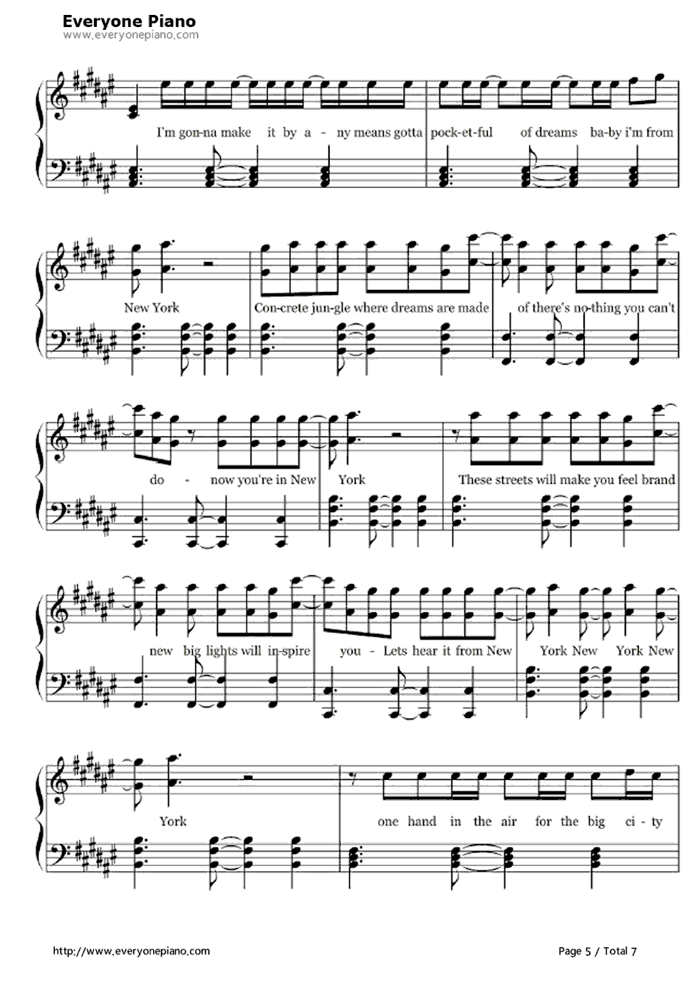 Empire_State_Of_Mind_Part_2钢琴谱_Alicia_Keys