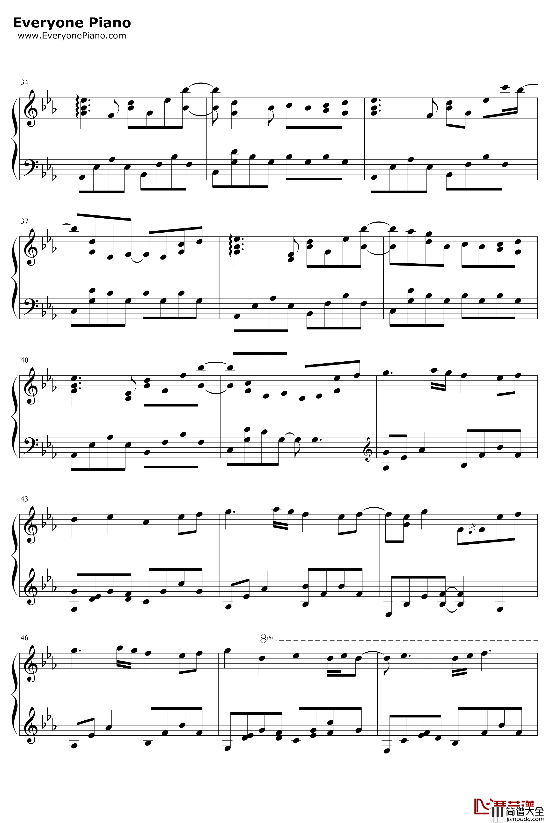 Fell_for_U钢琴谱_Noicybino_抖音伤感BGM