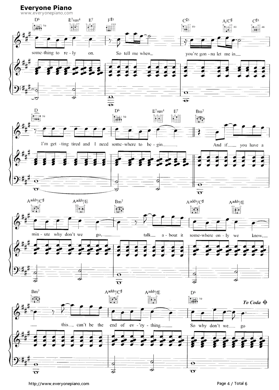 Somewhere_Only_We_Know钢琴谱_Keane