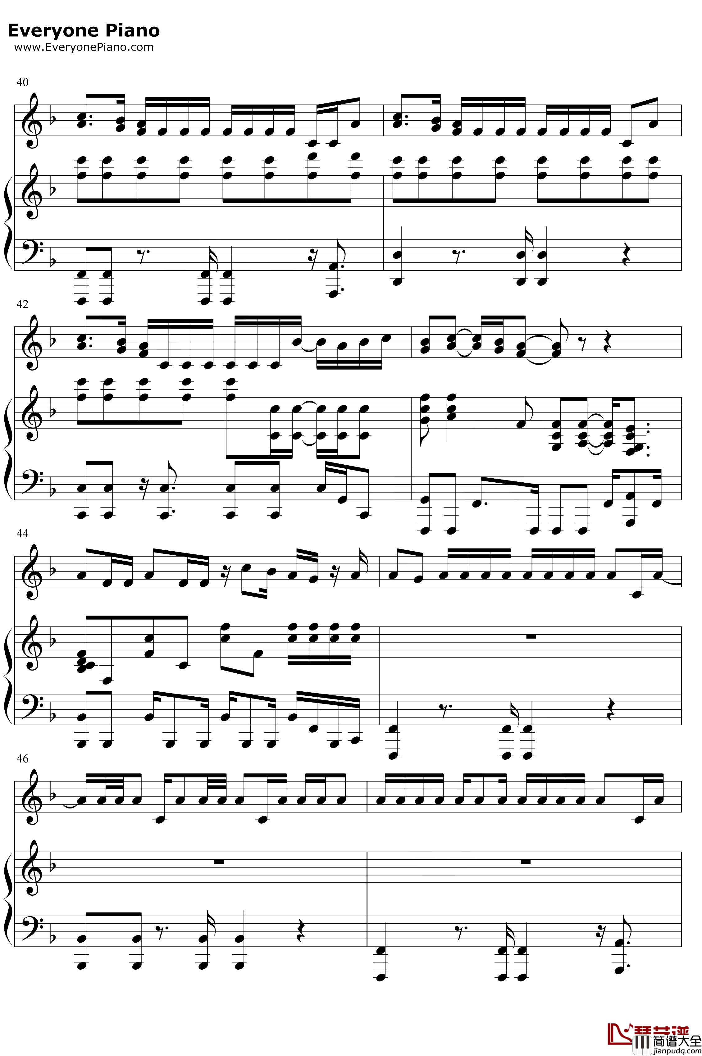 Helpless钢琴谱_Lin_ManuelMiranda_汉密尔顿音乐剧插曲
