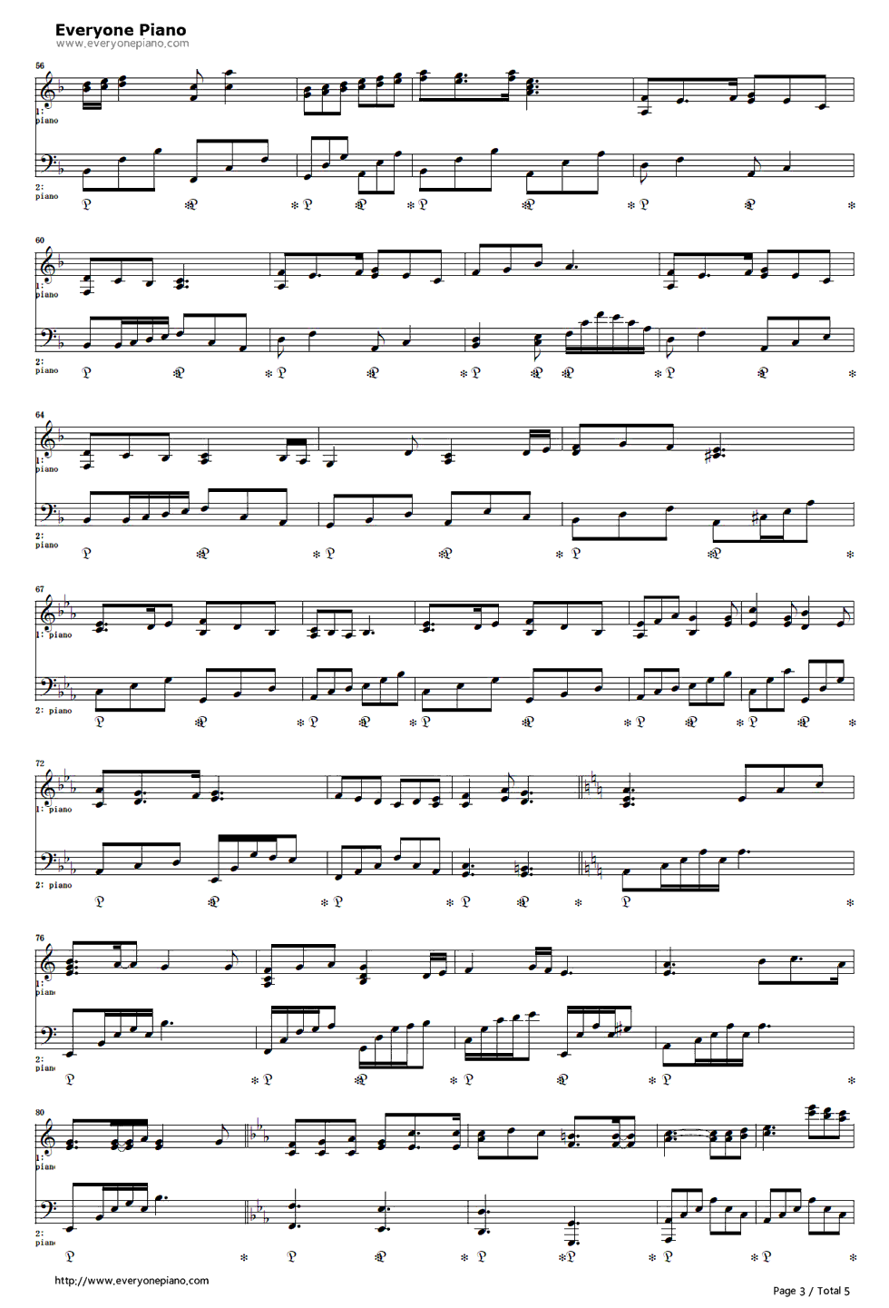 伤迹钢琴谱_Kalafina