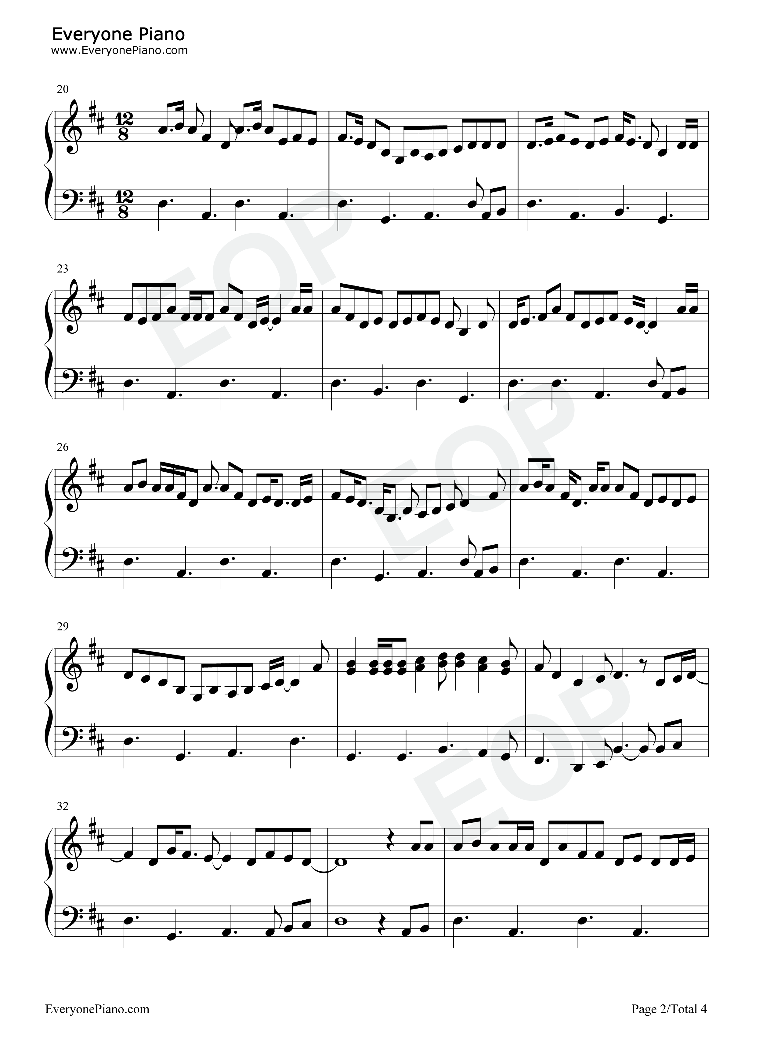 Fairytale_of_New_York钢琴谱_The_Pogues_Kirsty_MacColl