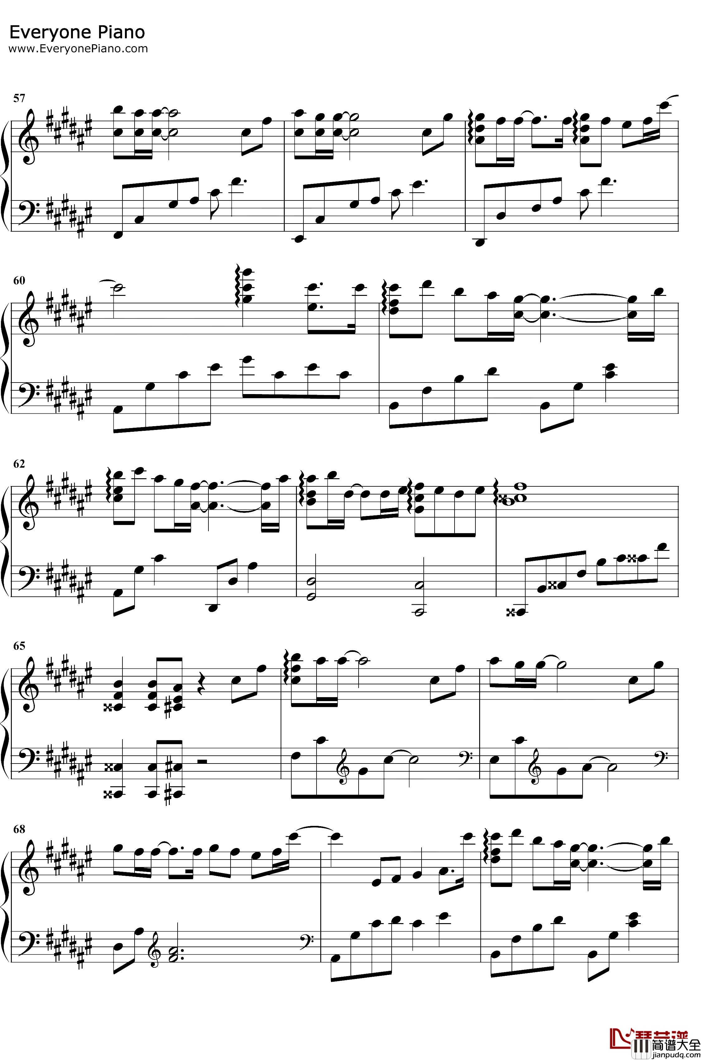 愿得一心人钢琴谱_周深_鹤唳华亭主题曲