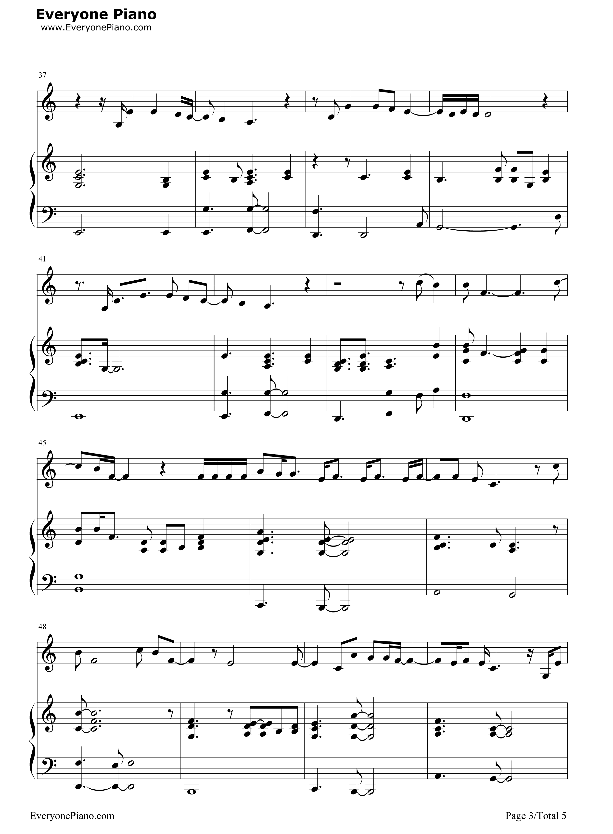Gravity钢琴谱_Sara_Bareilles